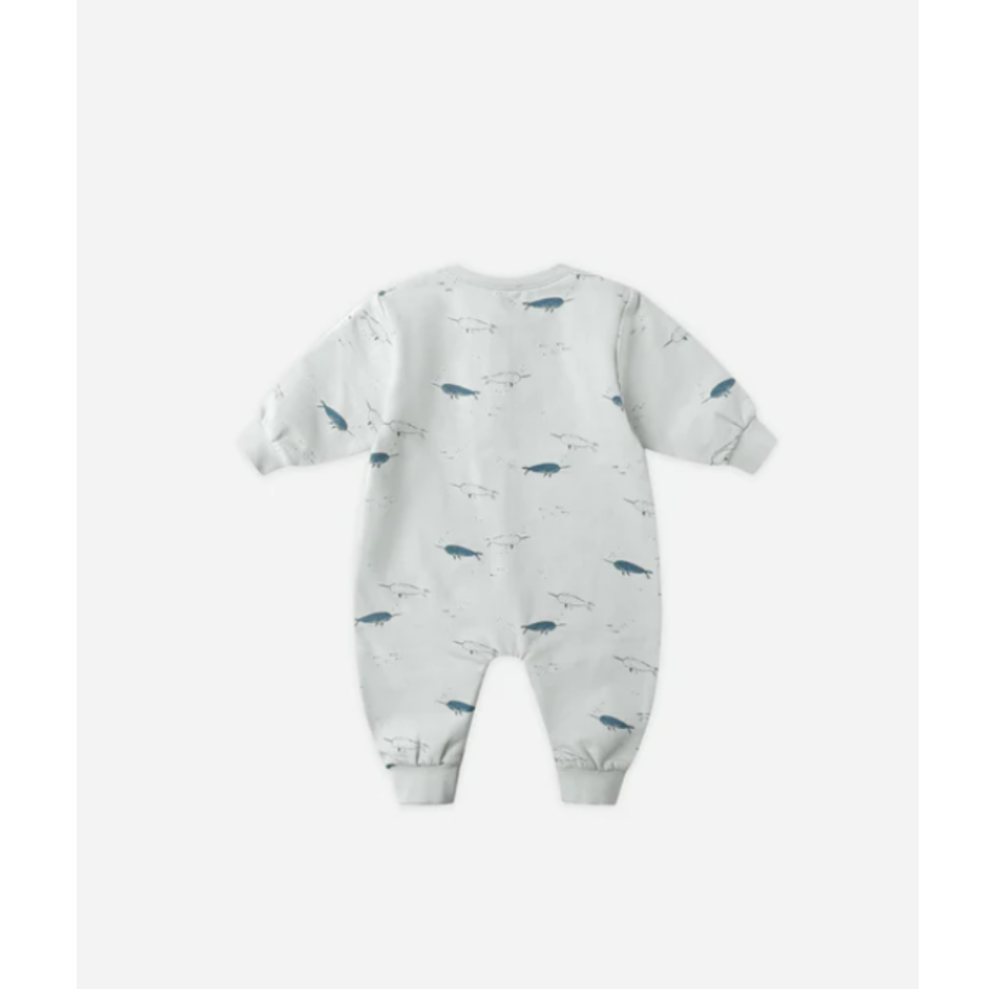 QUINCY MAE Relaxed Fleece Jumpsuit - Narwhals