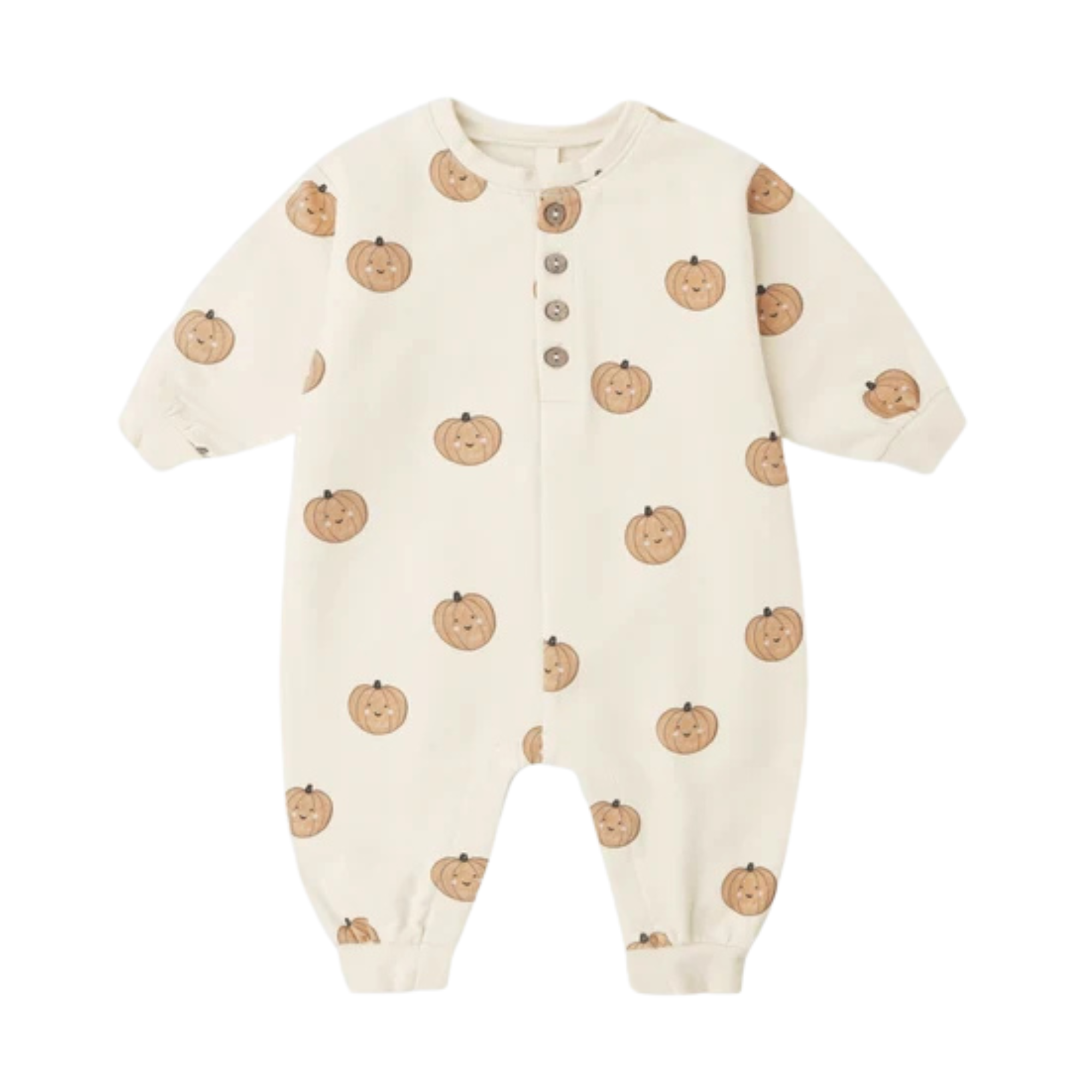 QUINCY MAE Relaxed Fleece Jumpsuit - Pumpkins