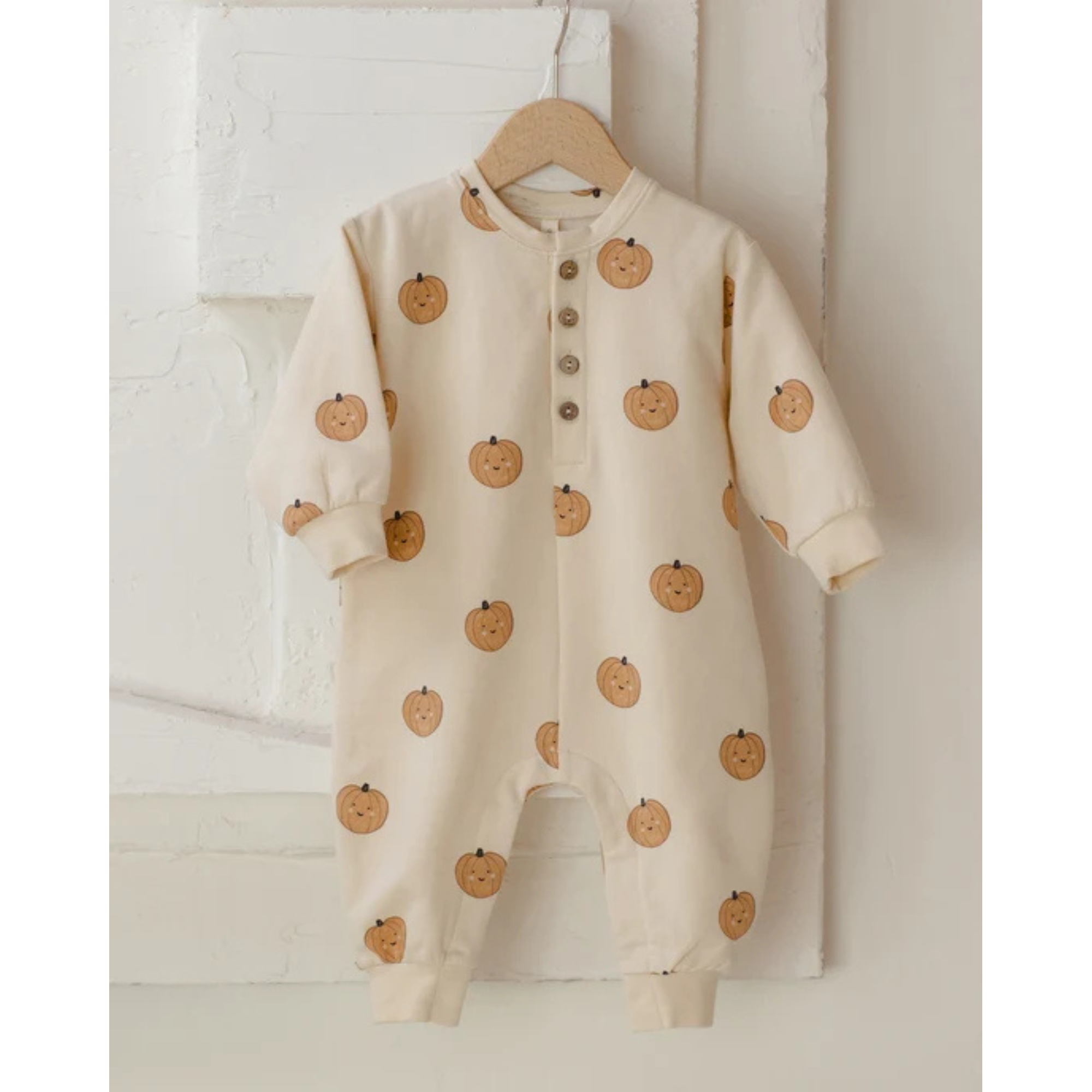 QUINCY MAE Relaxed Fleece Jumpsuit - Pumpkins