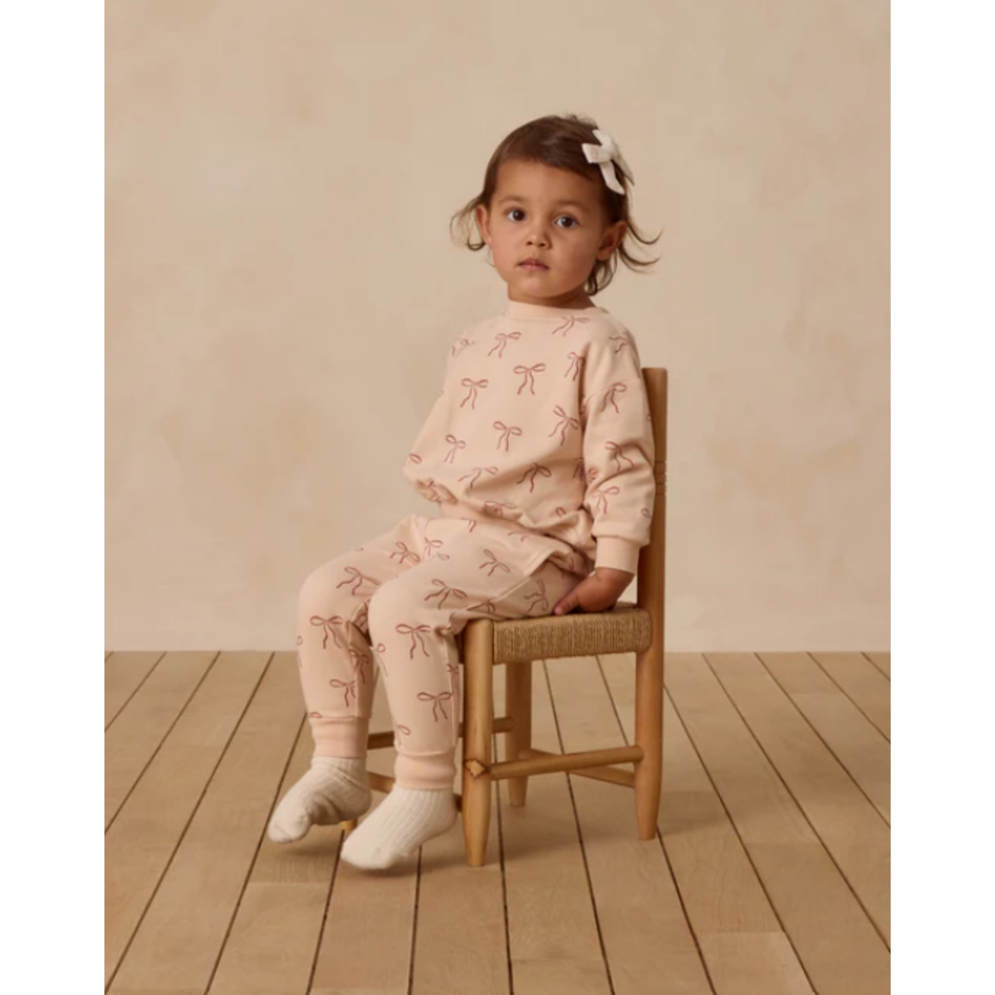 QUINCY MAE Relaxed Fleece Sweatpant - Red Bows