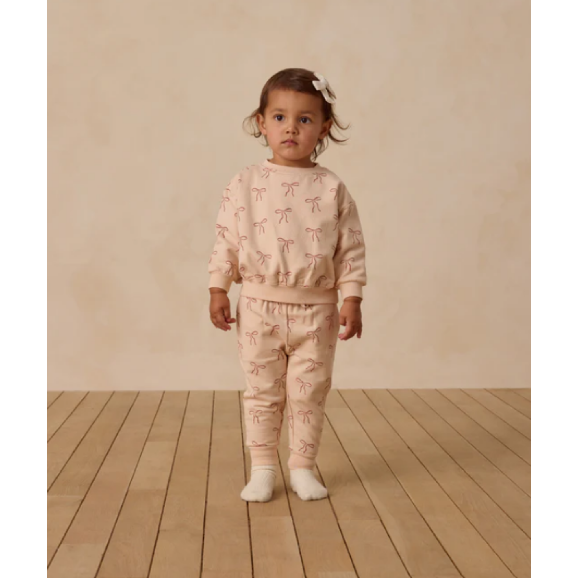 QUINCY MAE Relaxed Fleece Sweatpant - Red Bows