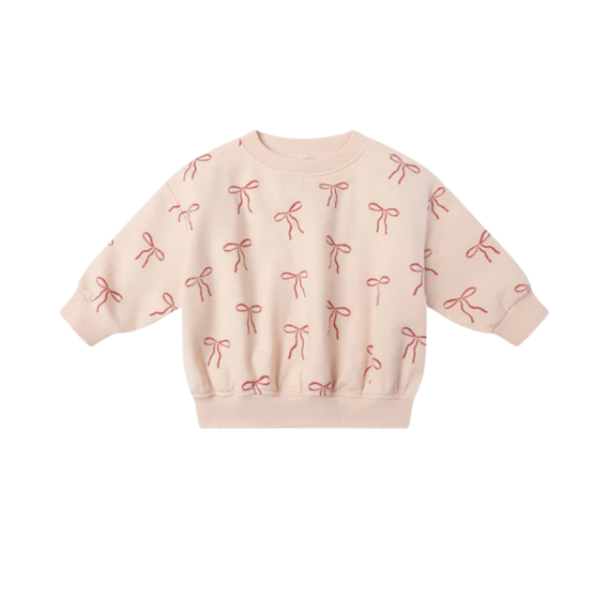 Sweat-shirt molletonné décontracté QUINCY MAE - Nœuds rouges