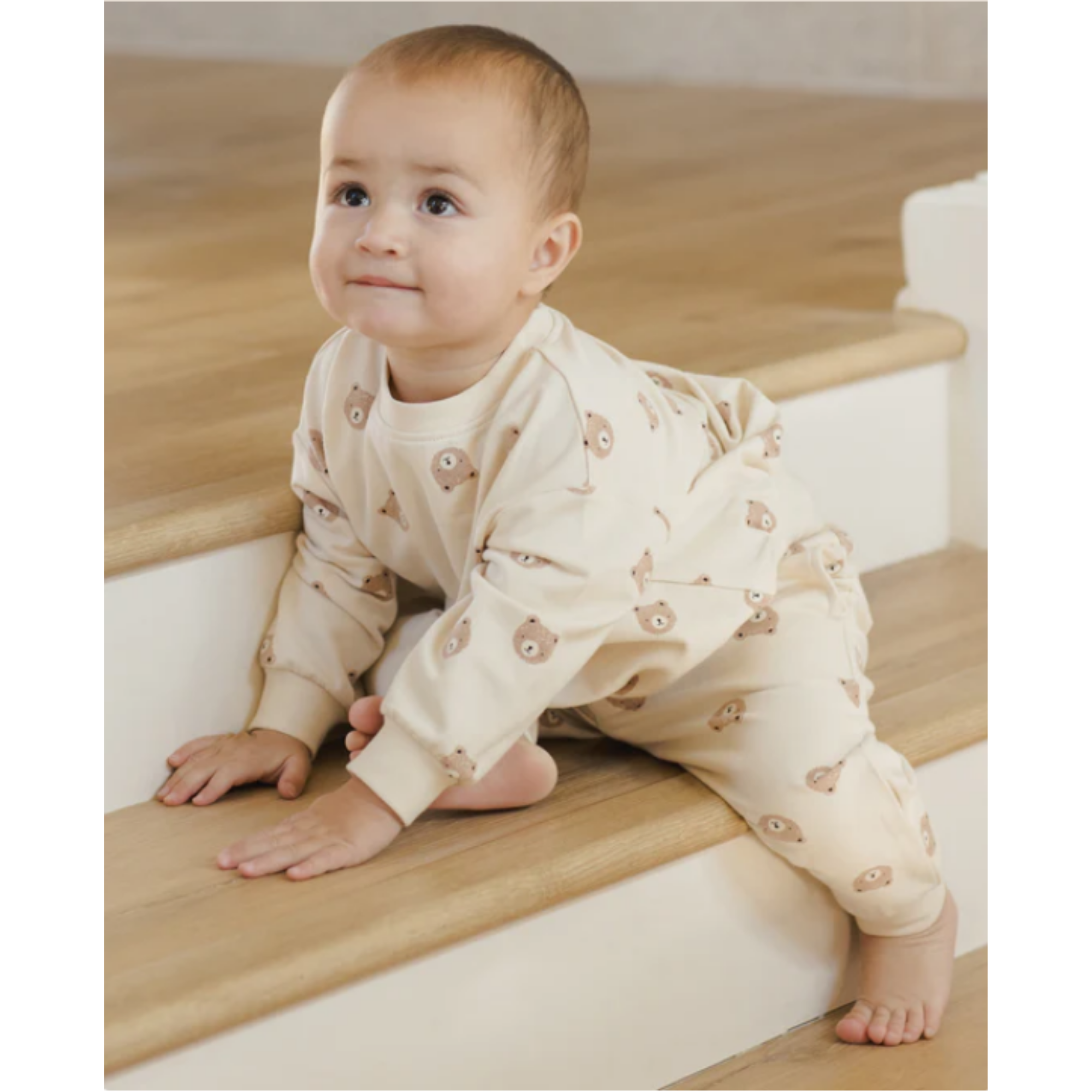 Pantalon de survêtement décontracté QUINCY MAE - Ours brun