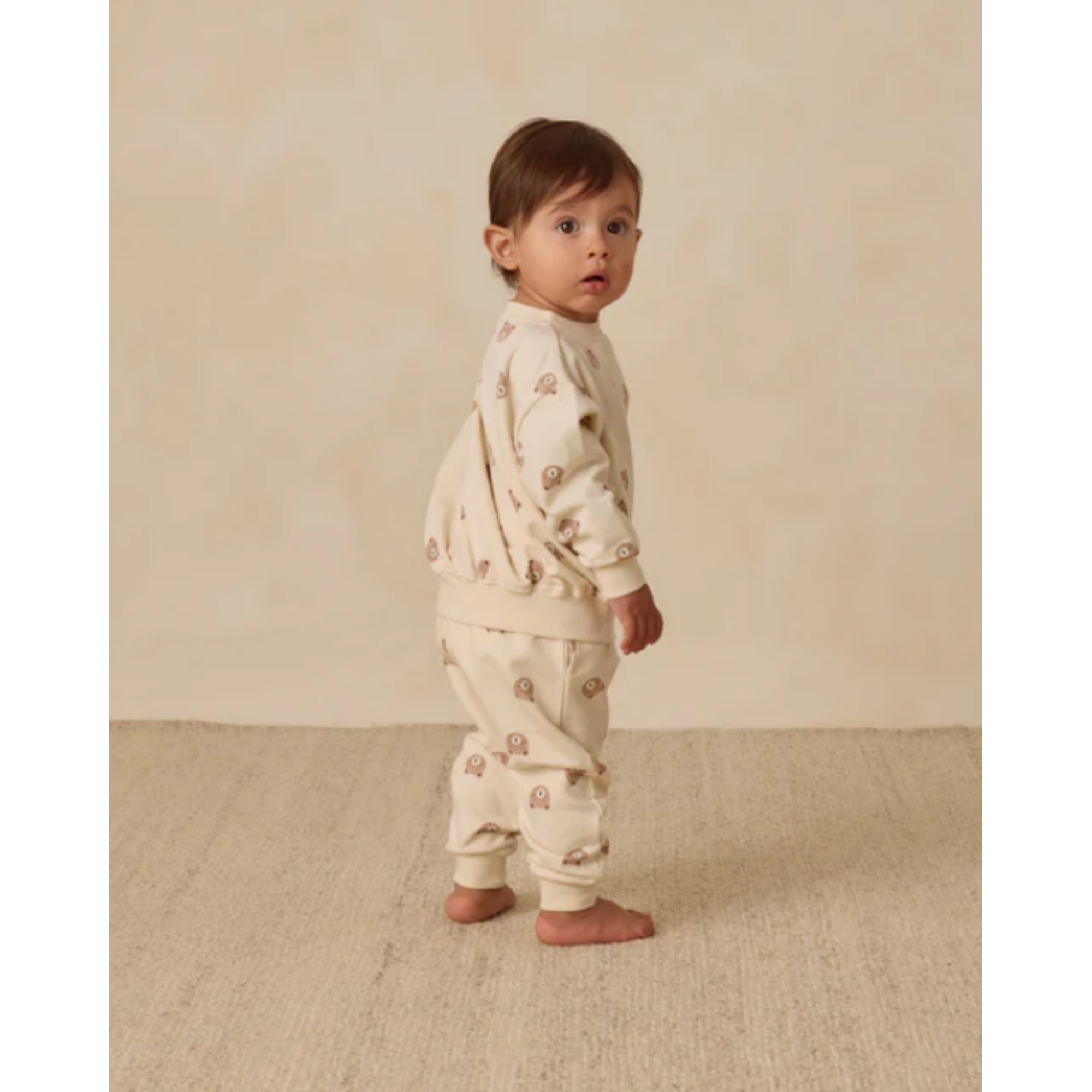 Pantalon de survêtement décontracté QUINCY MAE - Ours brun