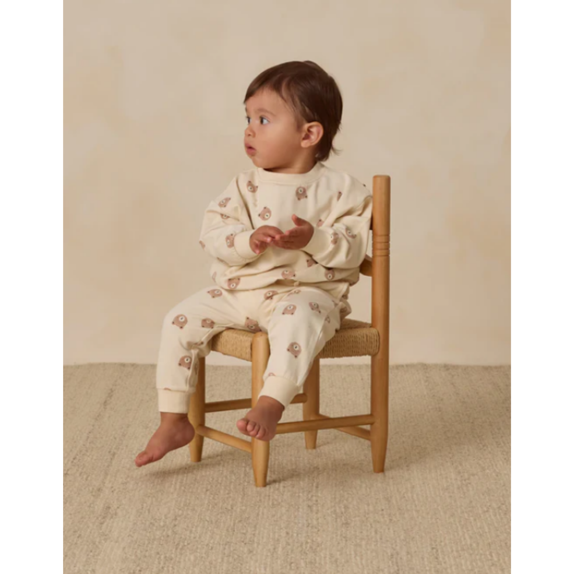 Pantalon de survêtement décontracté QUINCY MAE - Ours brun