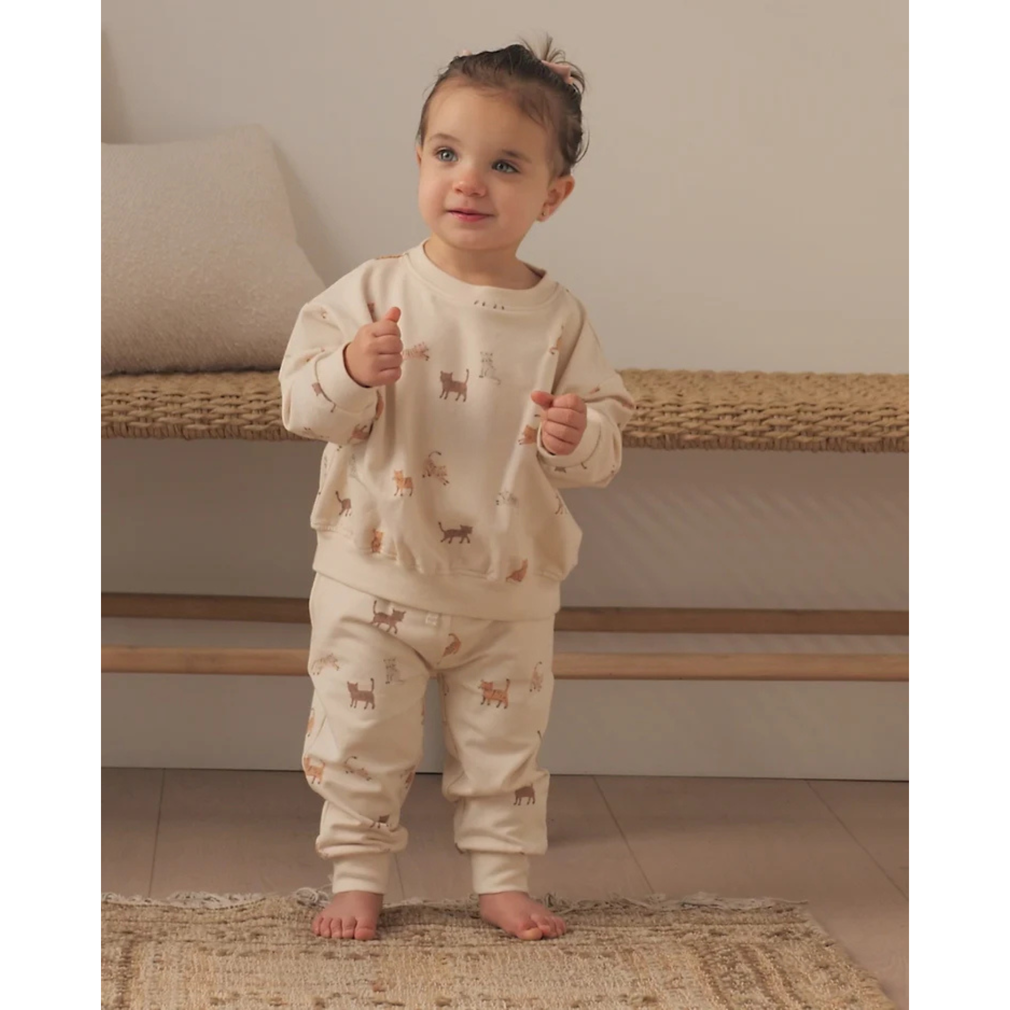 QUINCY MAE Relaxed Sweatpant - Cats