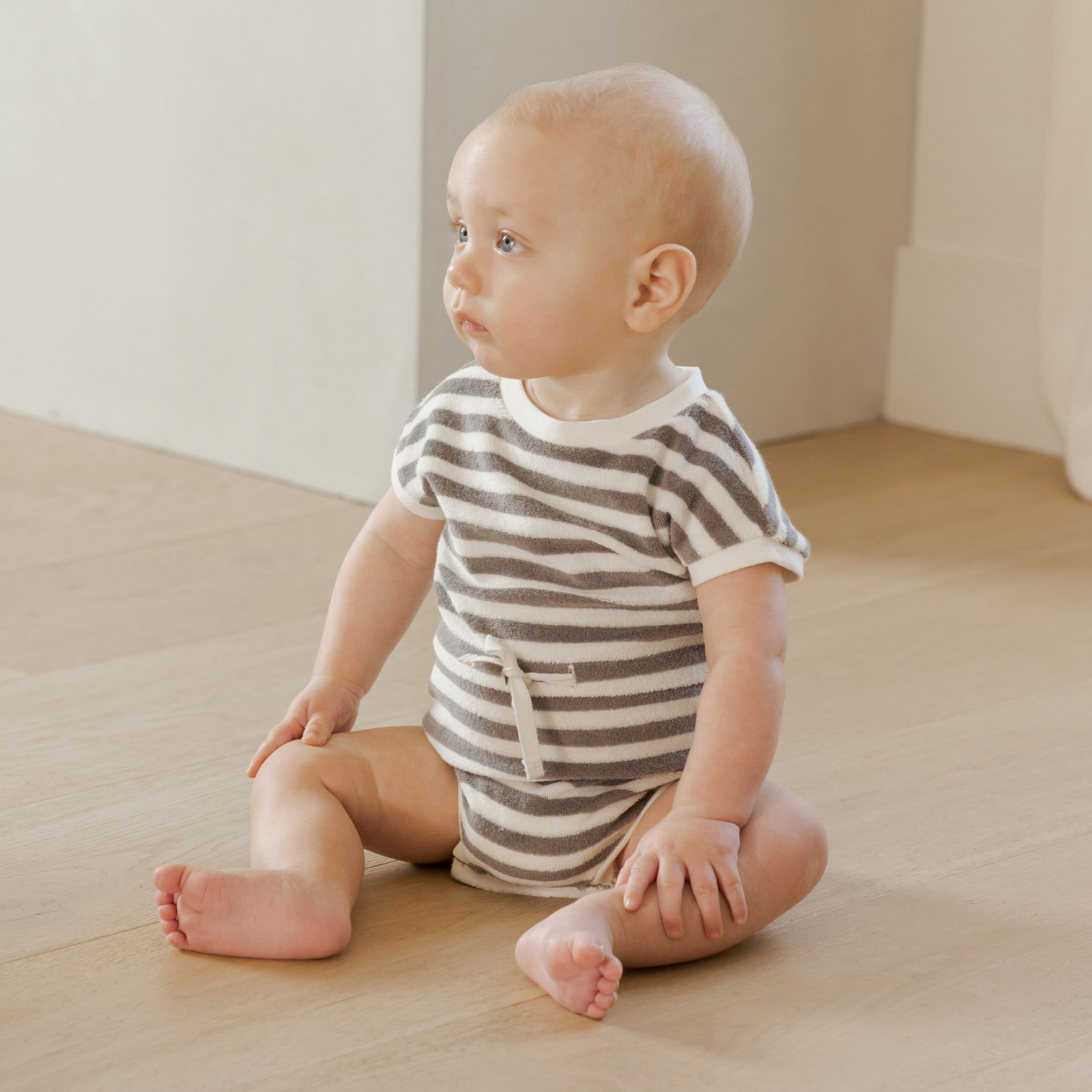 QUINCY MAE Retro Romper - Retro Stripe