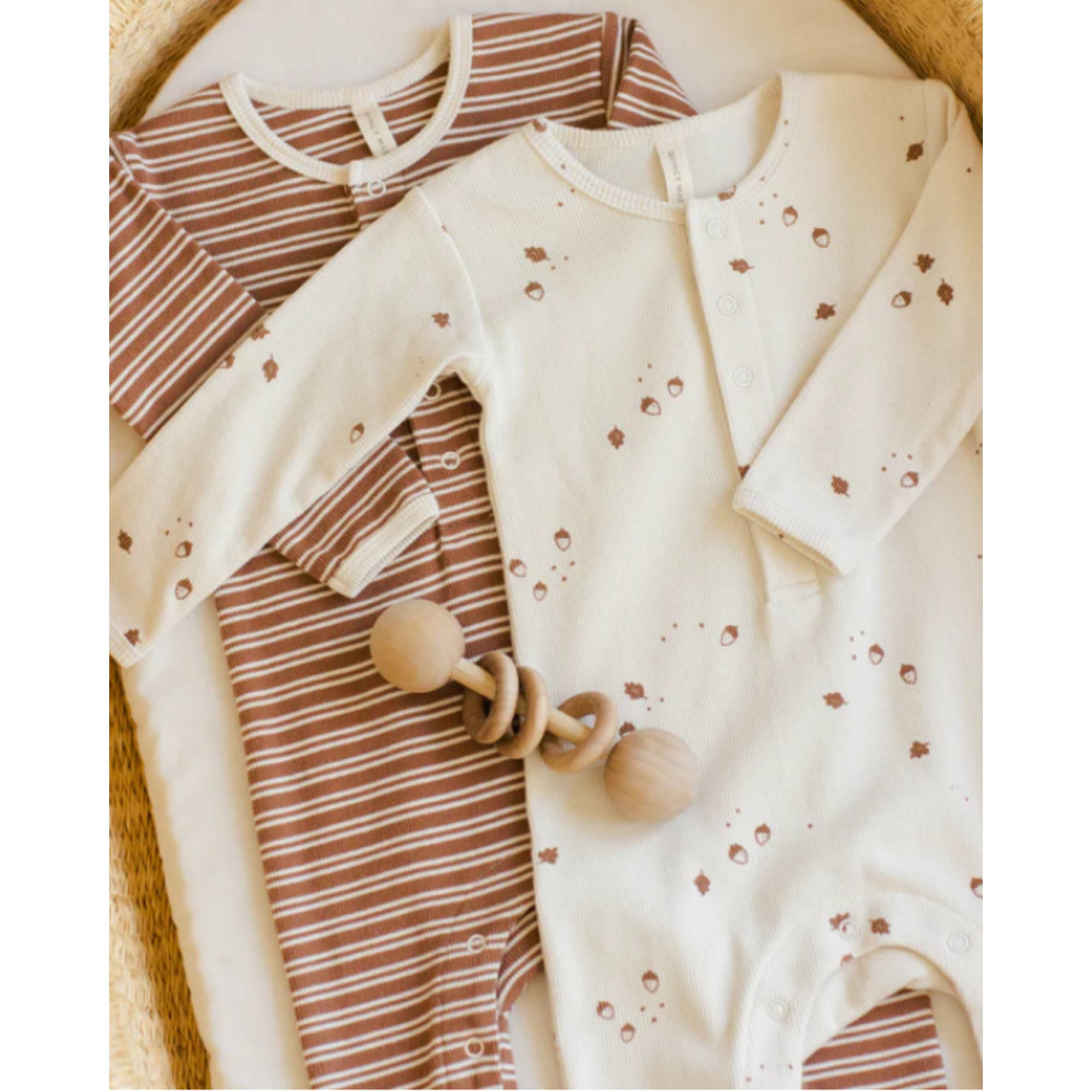 QUINCY MAE Combinaison bébé côtelée - Glands