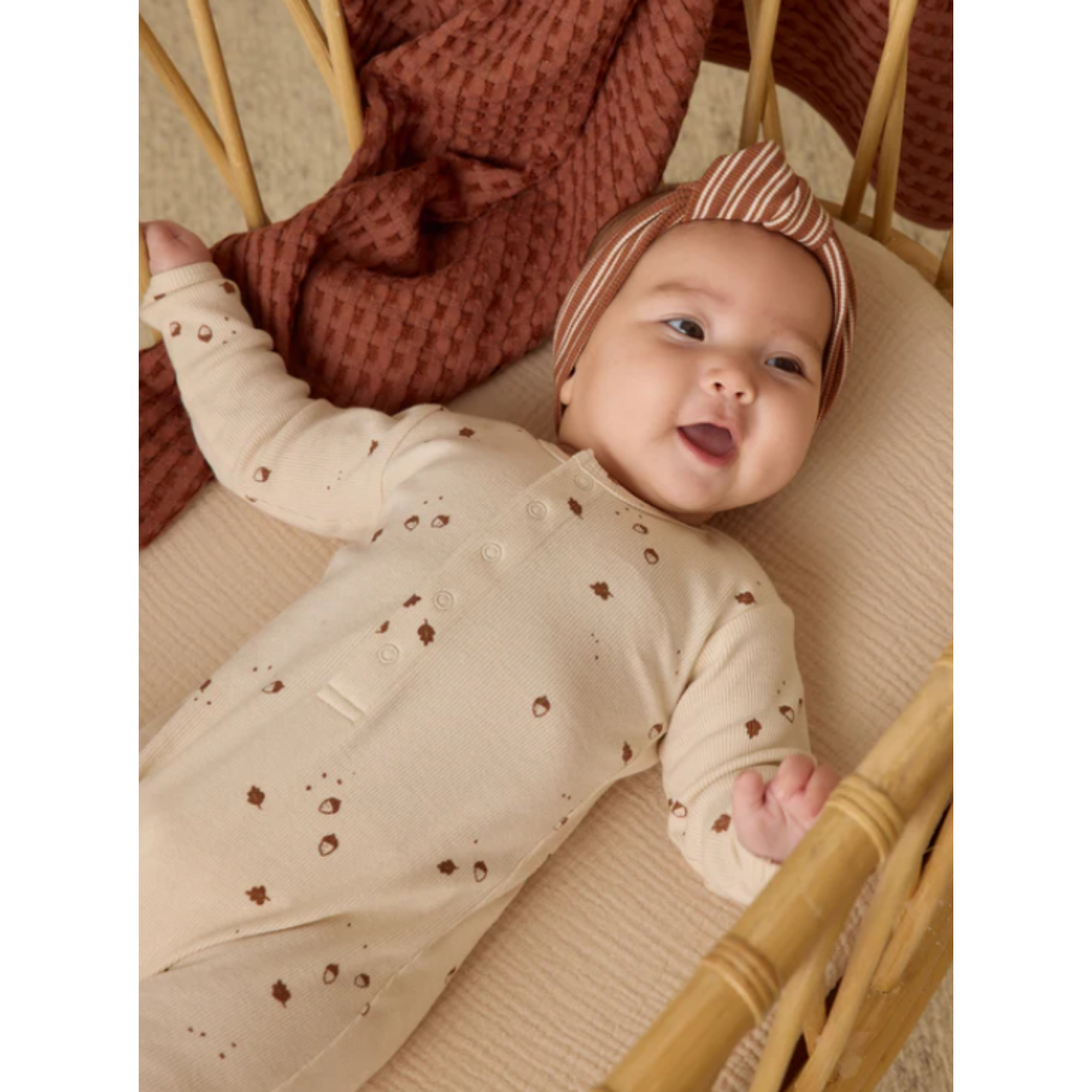 QUINCY MAE Combinaison bébé côtelée - Glands