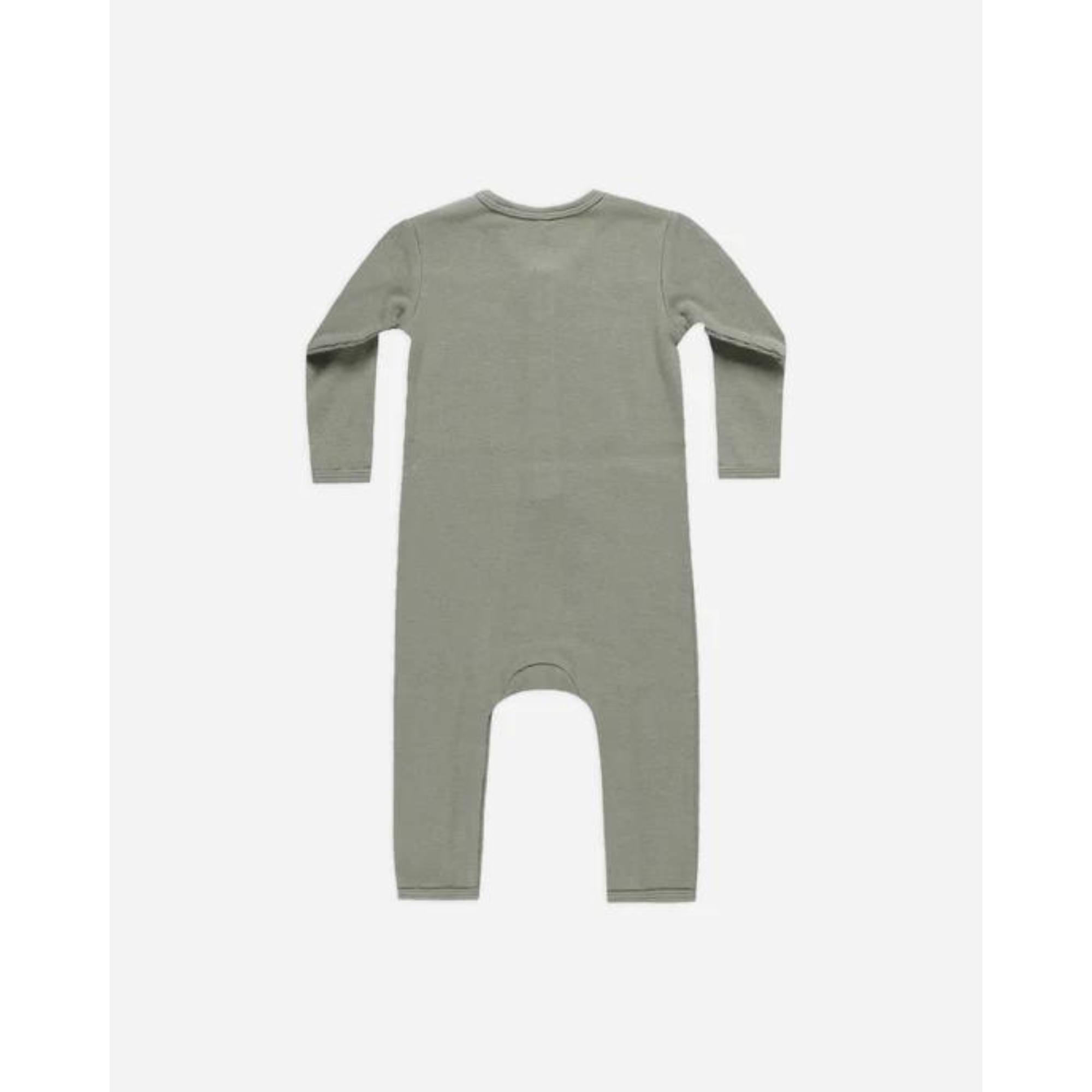 QUINCY MAE Ribbed Baby Jumpsuit - Basil