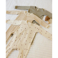 Thumbnail for QUINCY MAE Ribbed Baby Jumpsuit - Mushrooms