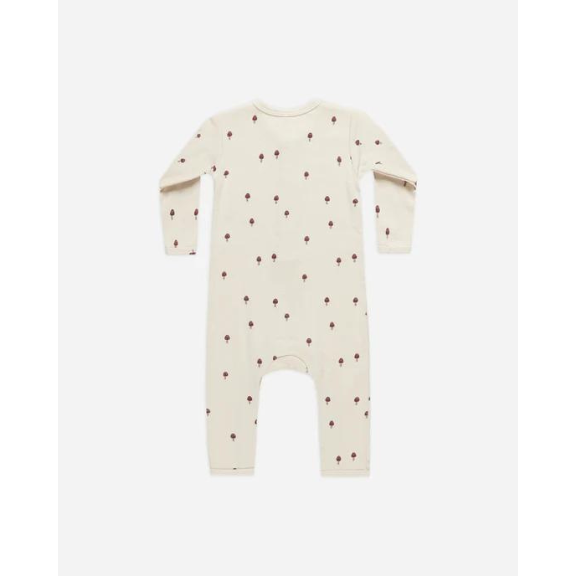 QUINCY MAE Ribbed Baby Jumpsuit - Mushrooms