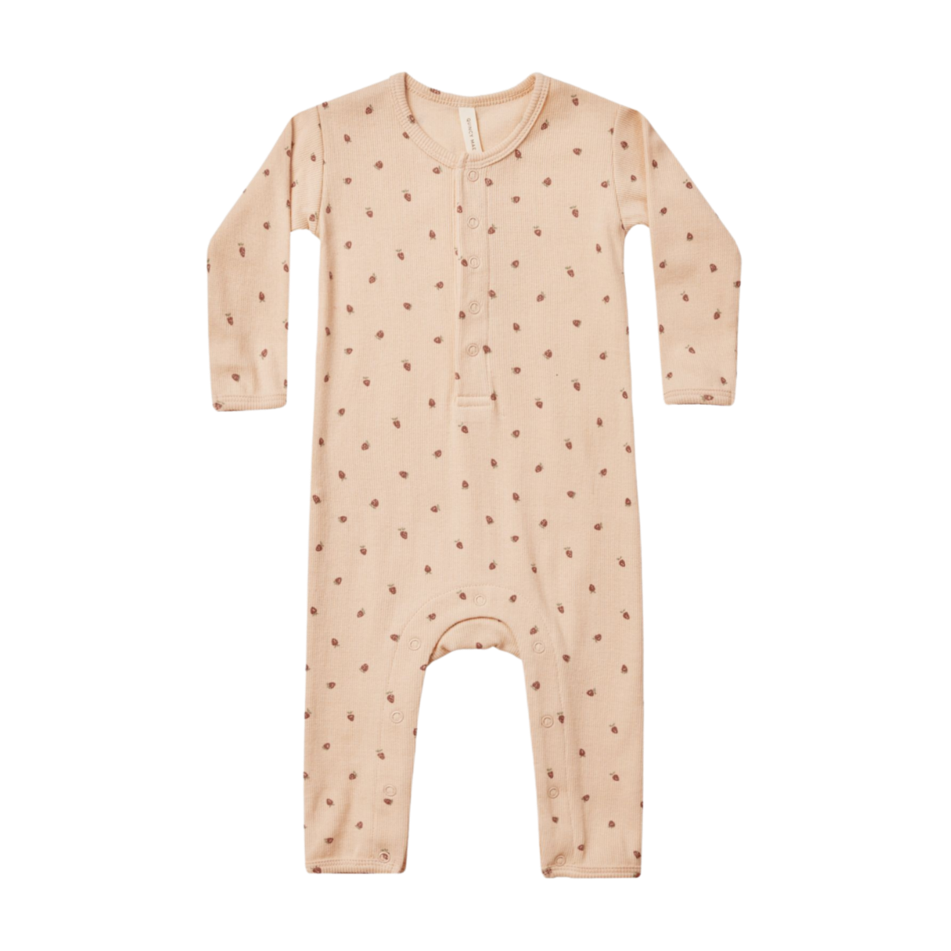 QUINCY MAE Ribbed Baby Junpsuit - Strawberries