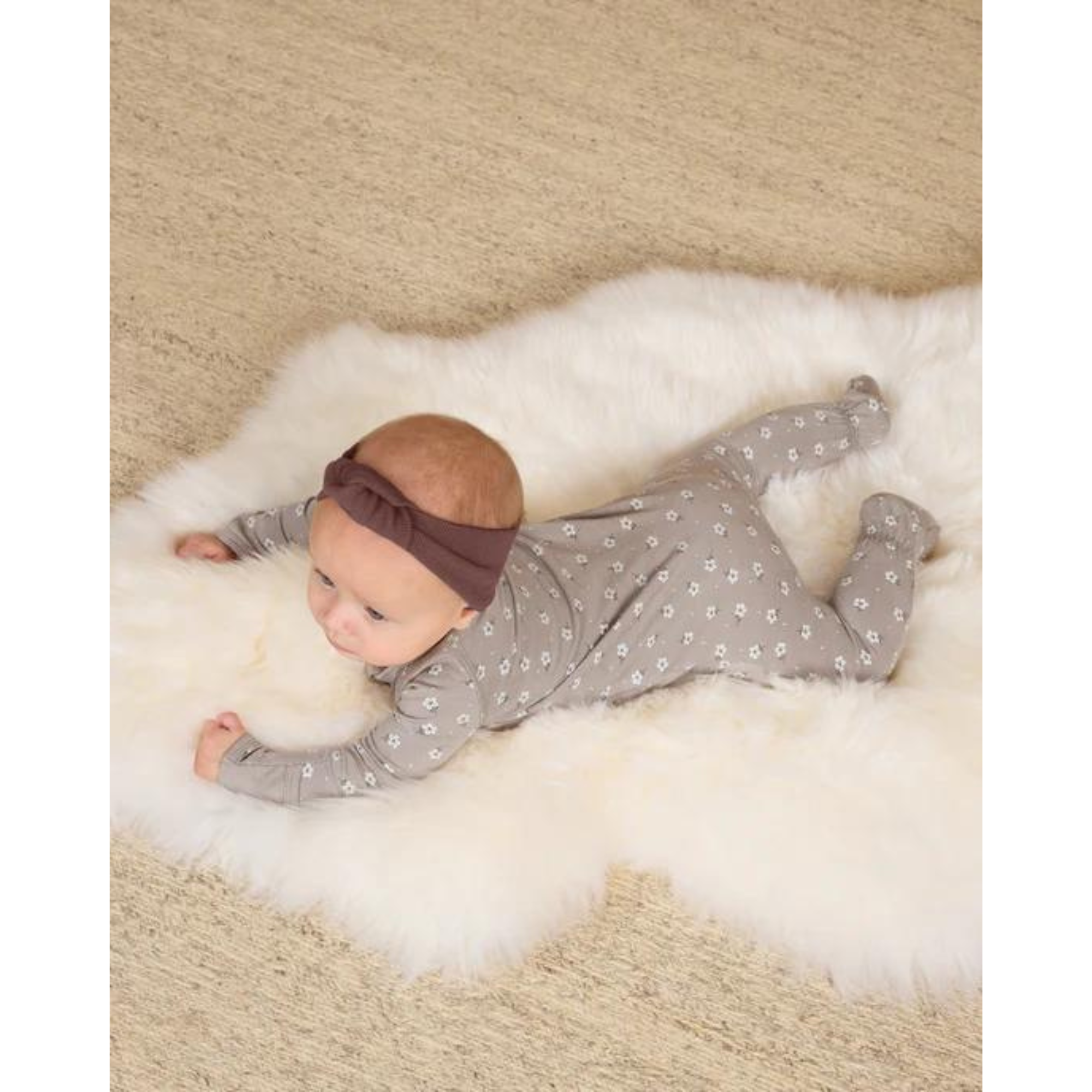 QUINCY MAE Ribbed Knotted Headband  0-12M - Basil