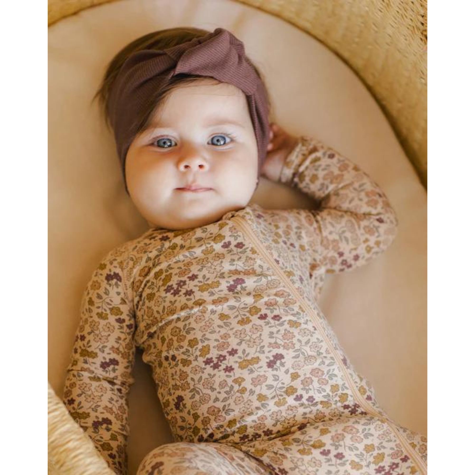 QUINCY MAE Ribbed Knotted Headband  0-12M - Plum