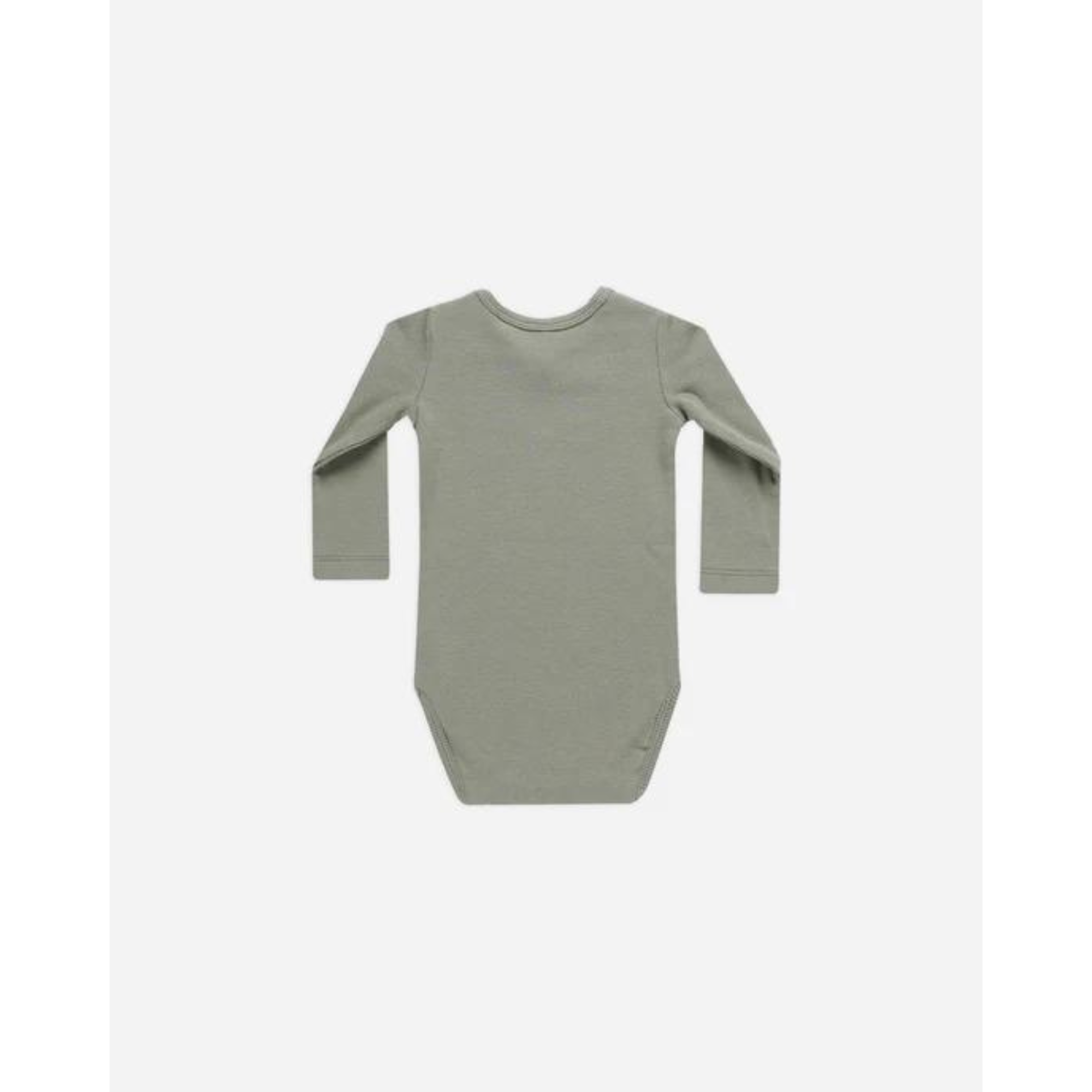 QUINCY MAE Ribbed Long Sleeve Bodysuit - Basil