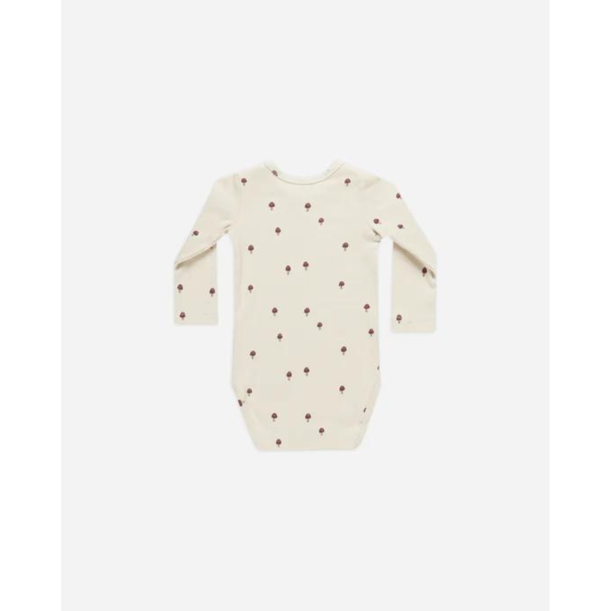 QUINCY MAE Ribbed Long Sleeve Bodysuit - Mushrooms