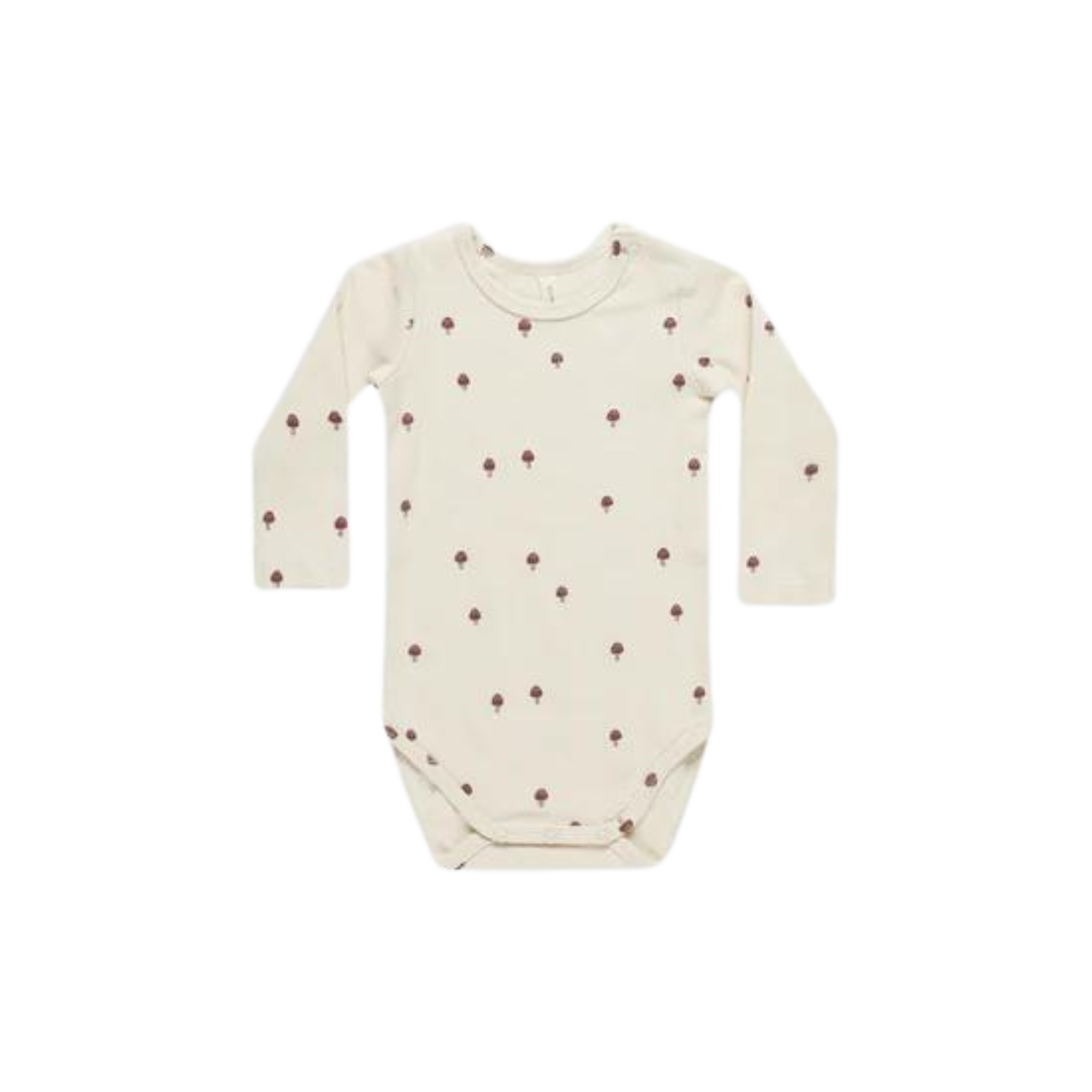 QUINCY MAE Ribbed Long Sleeve Bodysuit - Mushrooms