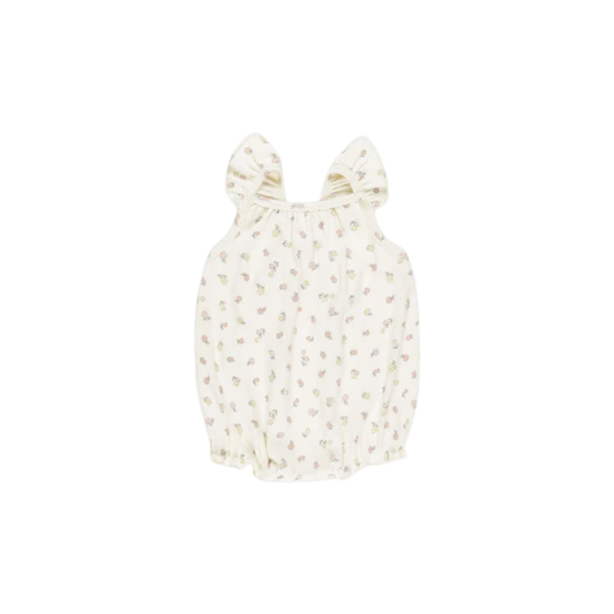 QUINCY MAE Combinaison côtelée à volants - Fleur