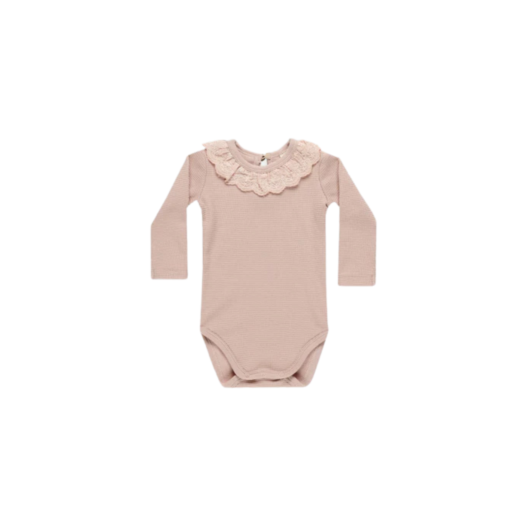 QUINCY MAE Ruffle Collar Bodysuit - Blush