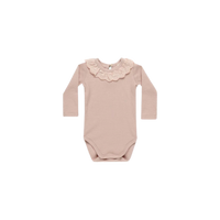 Thumbnail for QUINCY MAE Ruffle Collar Bodysuit - Blush