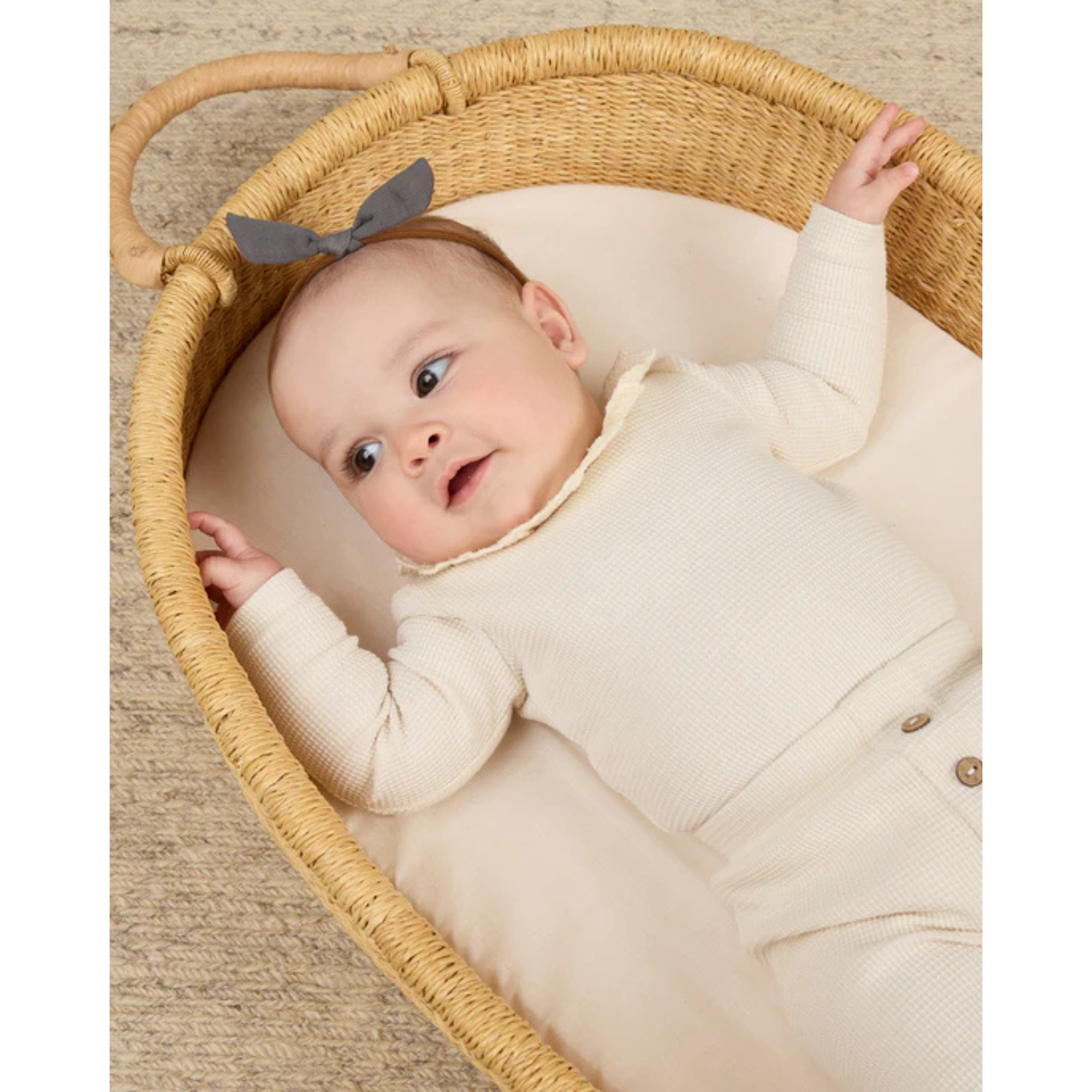 QUINCY MAE Ruffle Collar Bodysuit - Natural