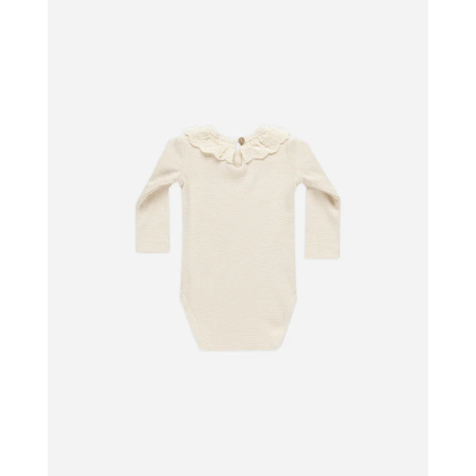 QUINCY MAE Ruffle Collar Bodysuit - Natural