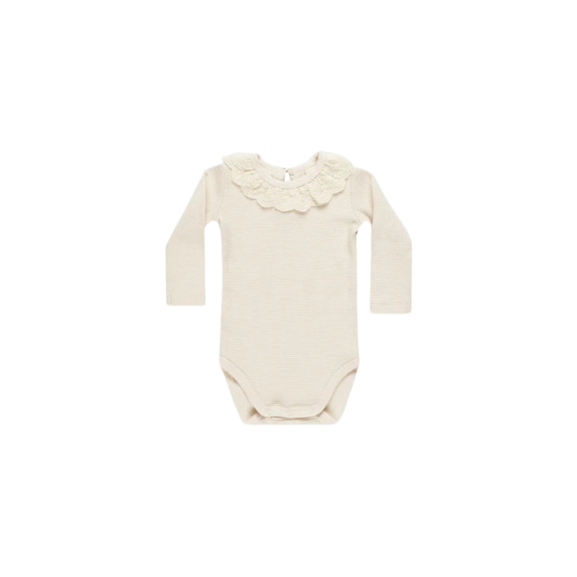QUINCY MAE Ruffle Collar Bodysuit - Natural