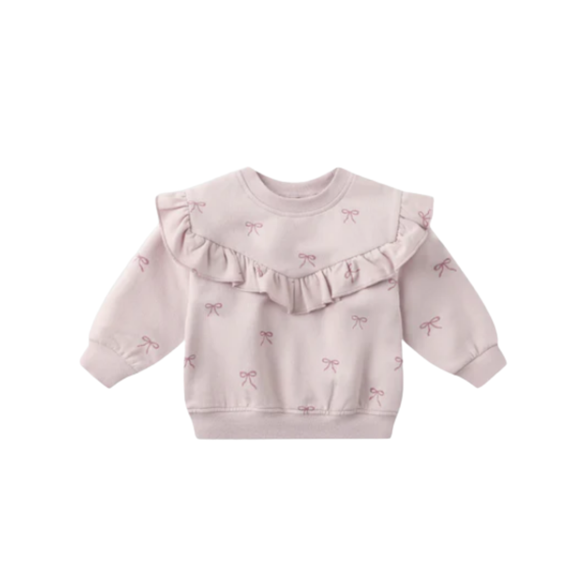 QUINCY MAE Ruffle Fleece Sweatshirt - Bows