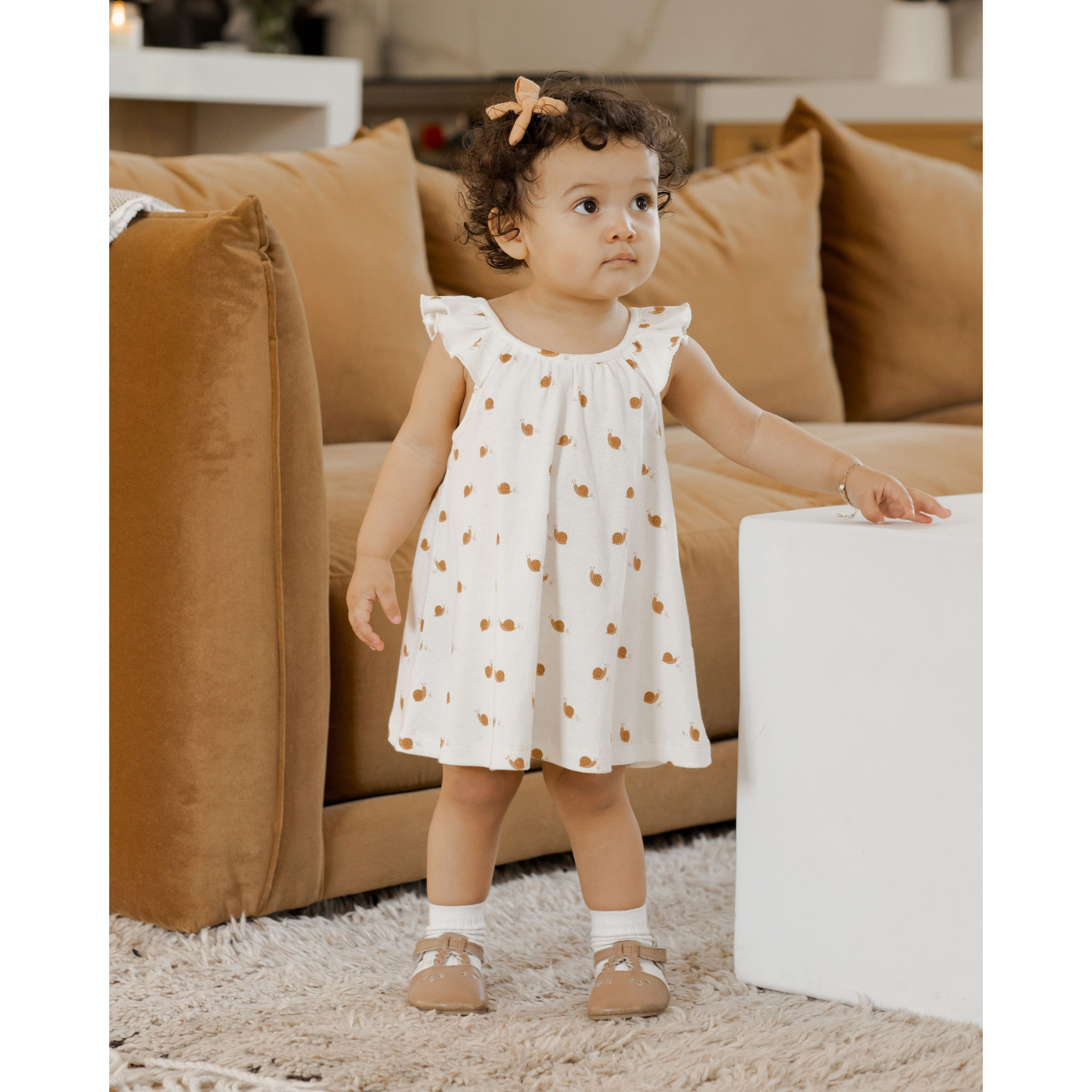 Robe trapèze à volants QUINCY MAE - Escargots