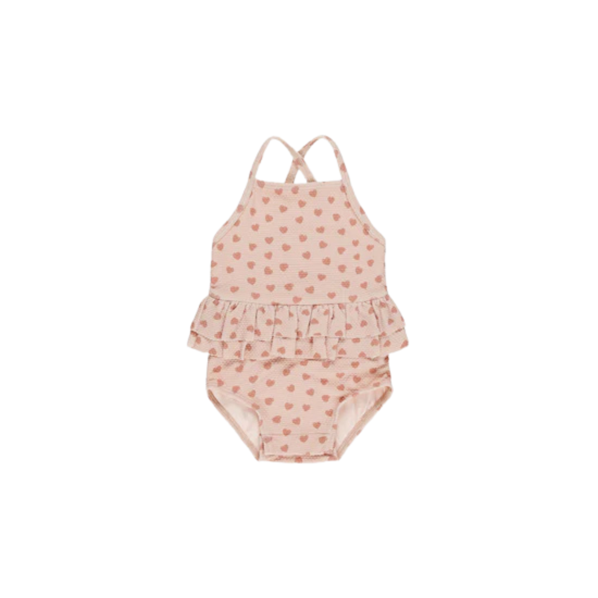 QUINCY MAE Ruffled One-Piece Swimsuit - Hearts