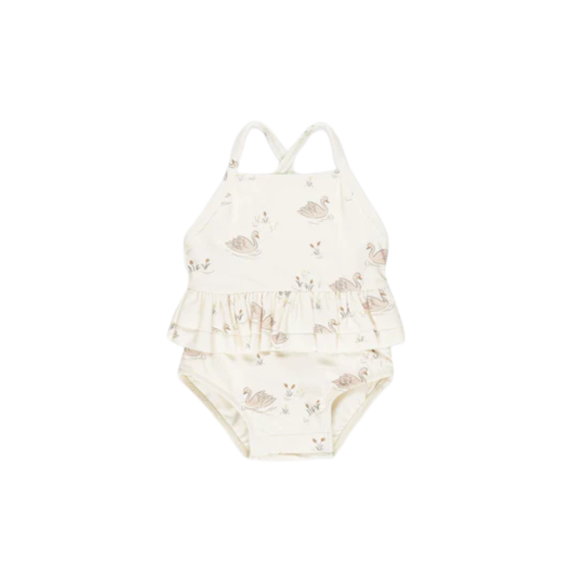 Maillot de bain une pièce à volants QUINCY MAE - Cygnes