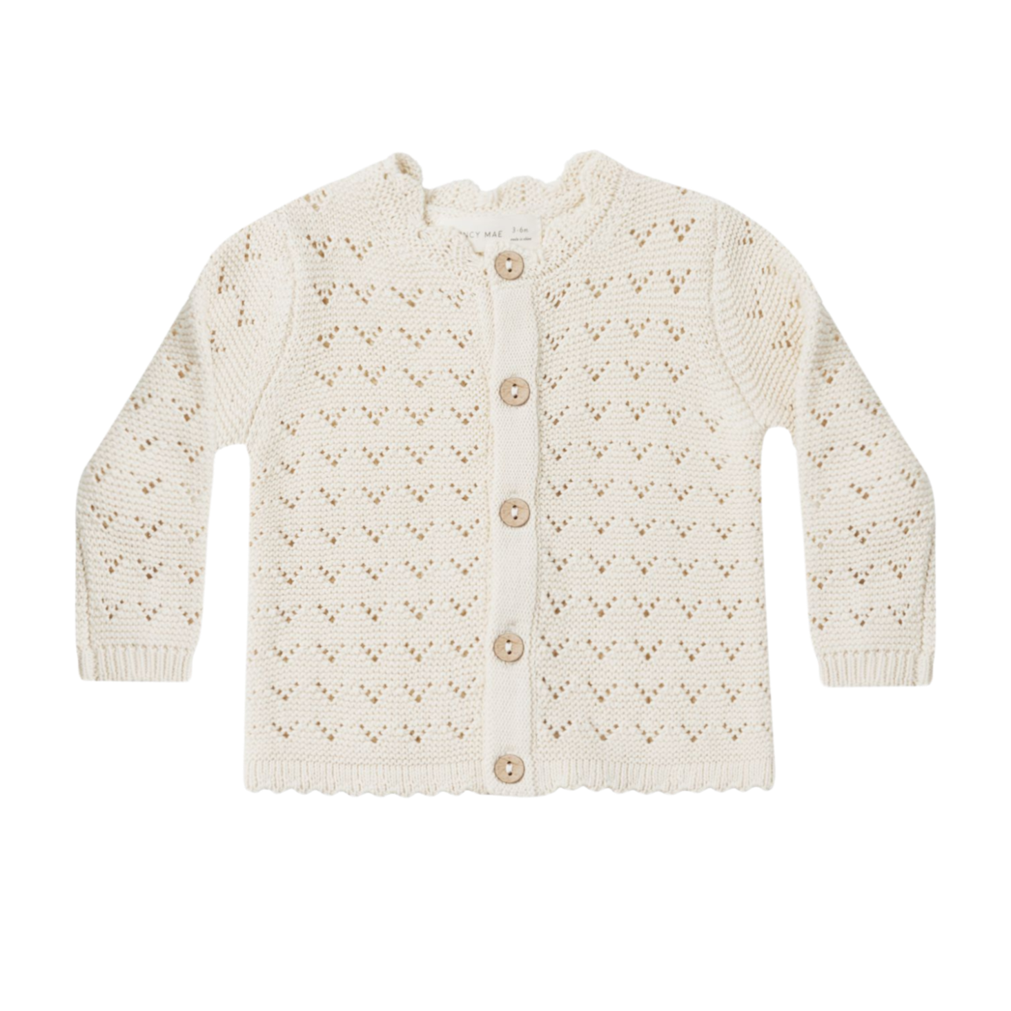 Cardigan festonné QUINCY MAE - Naturel