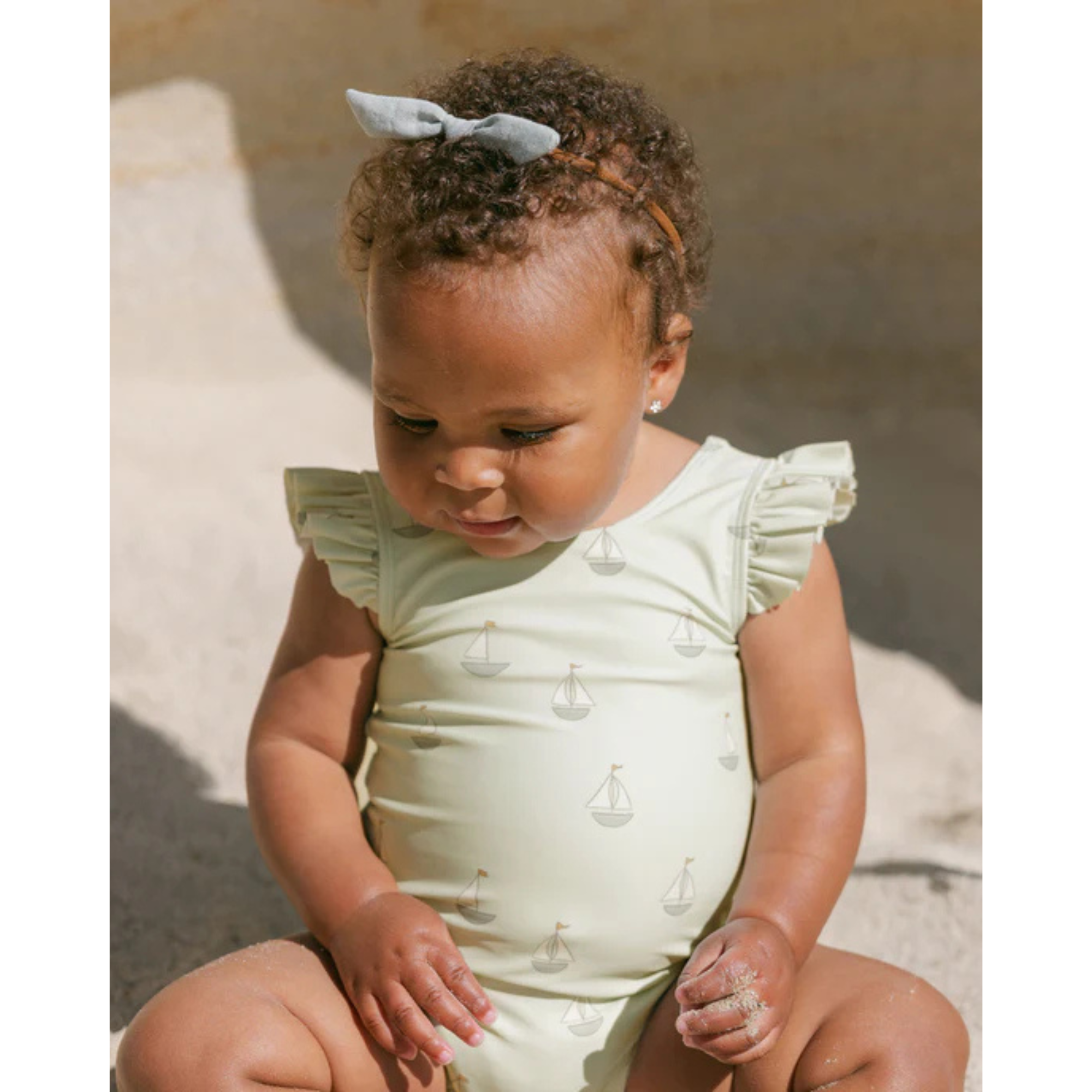 QUINCY MAE Scoop Back One-Piece - Sailboats