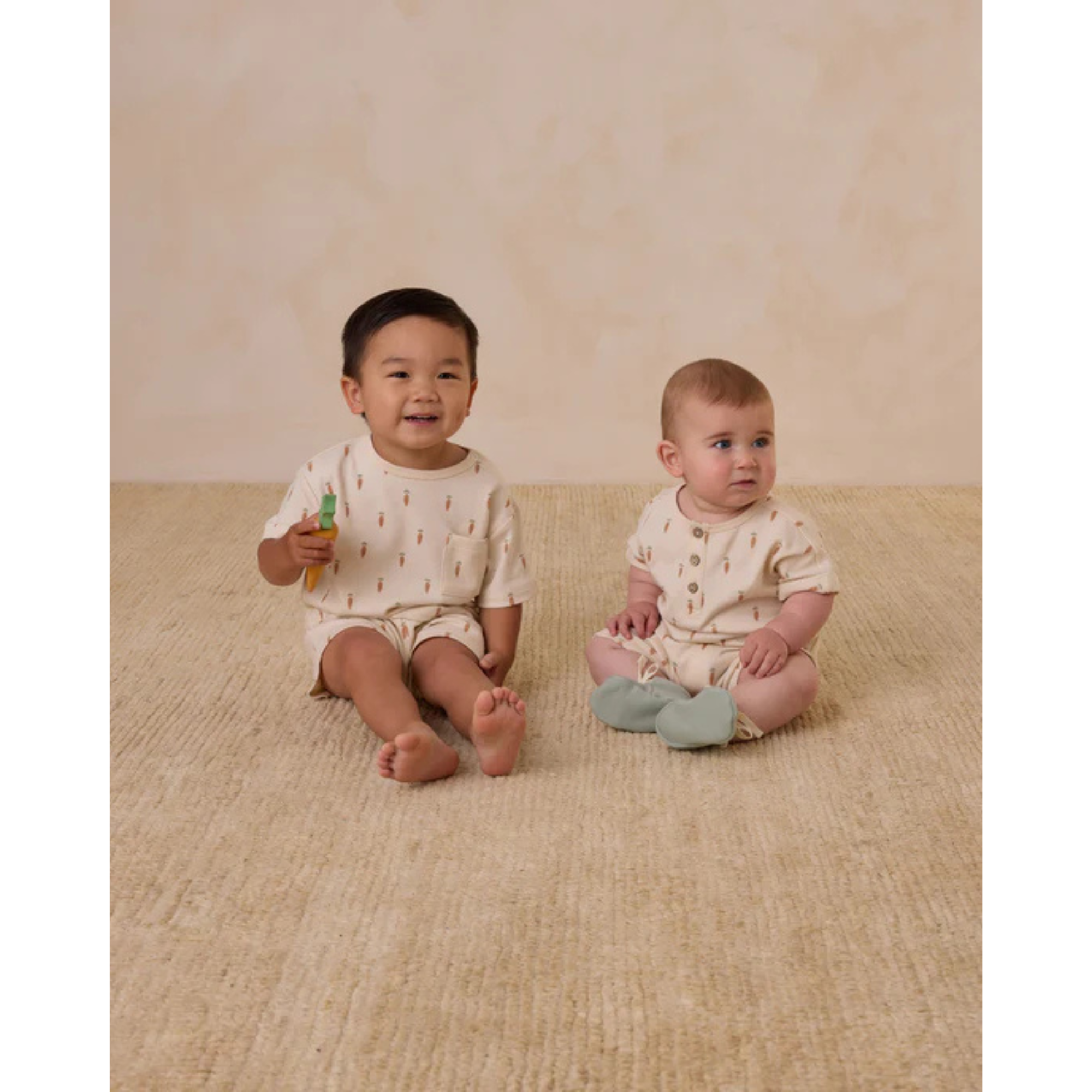 QUINCY MAE Short Sleeve One-Piece - Carrots