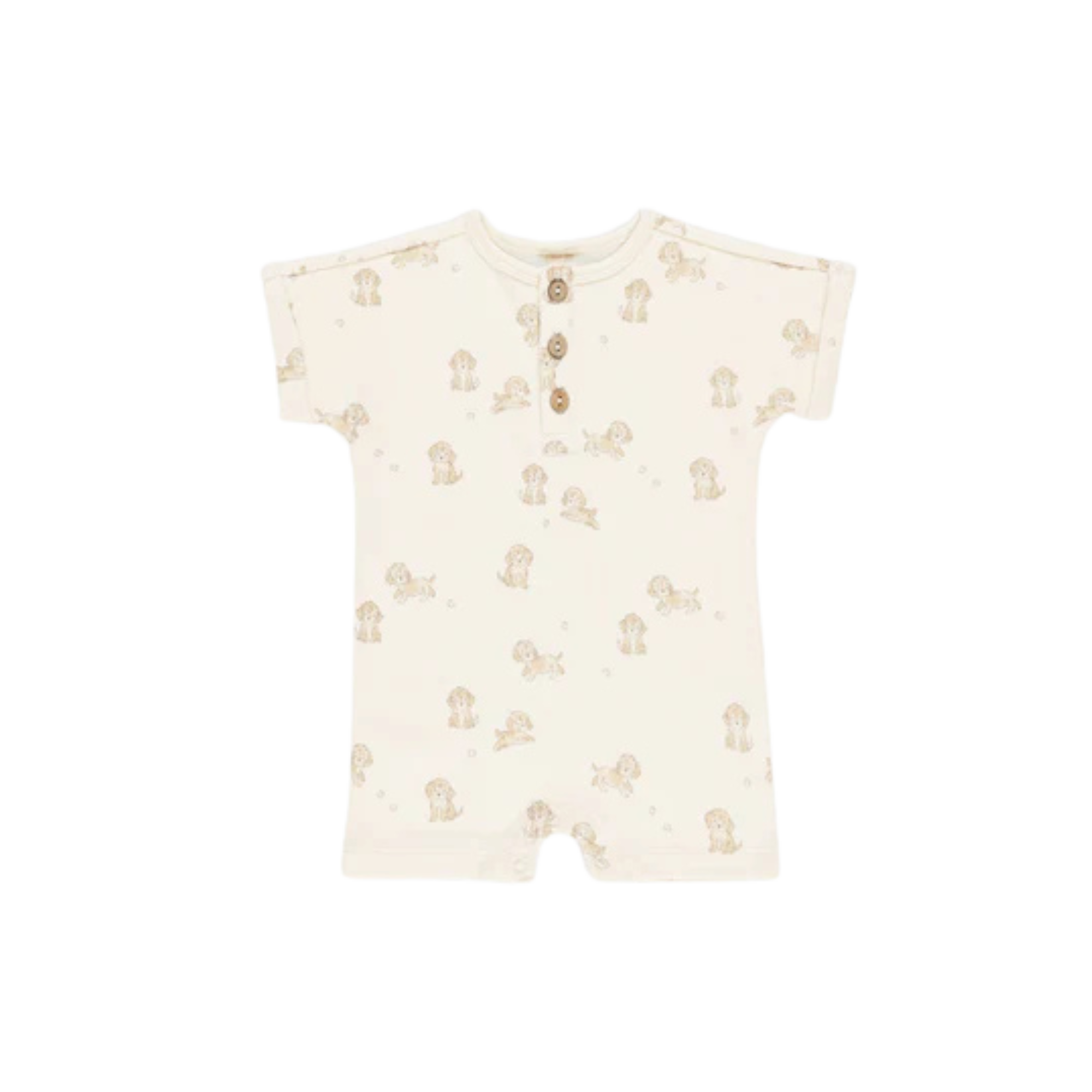 QUINCY MAE Short Sleeve One-Piece - Puppies