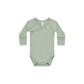 QUINCY MAE Side Snap Bodysuit - Sage