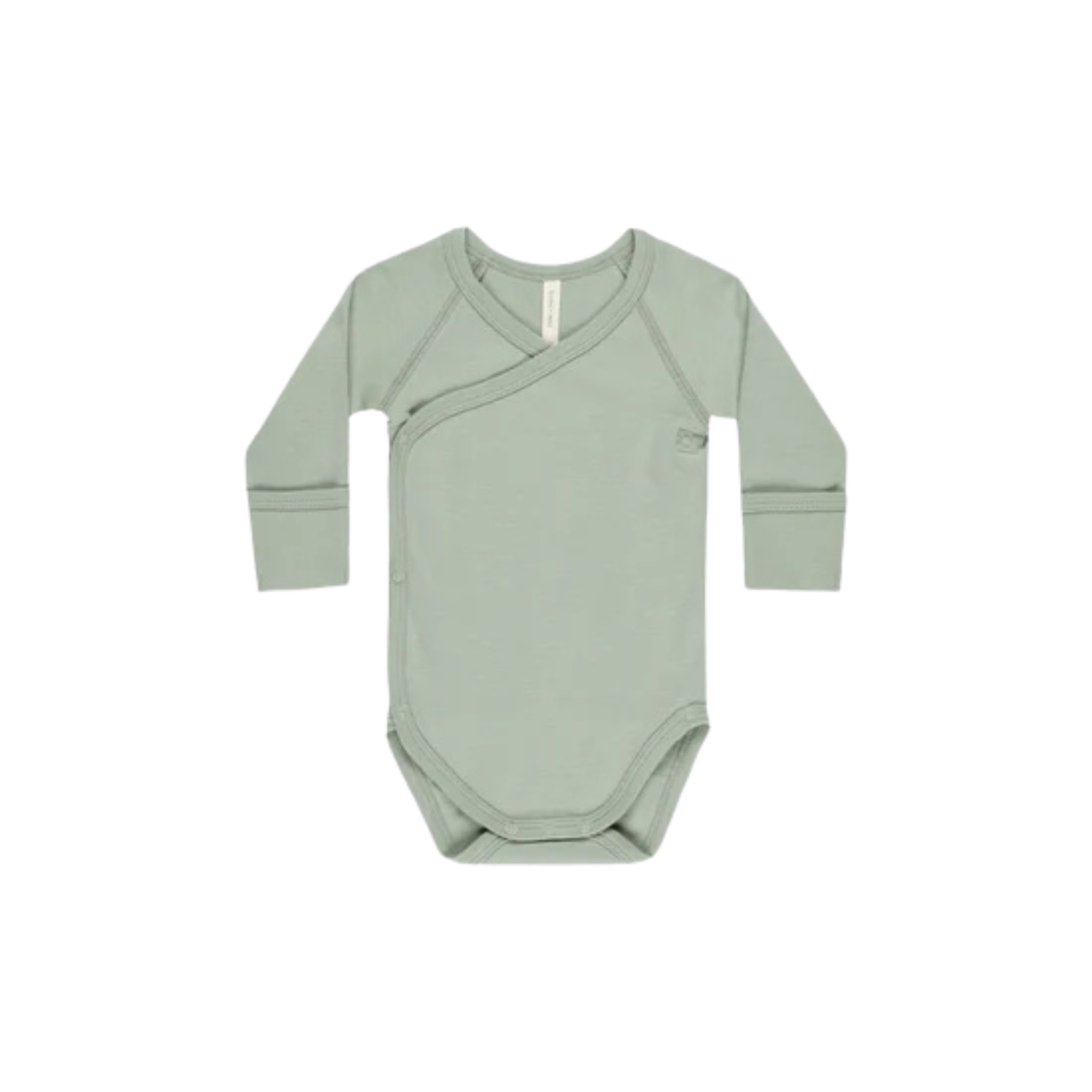 QUINCY MAE Side Snap Bodysuit - Sage