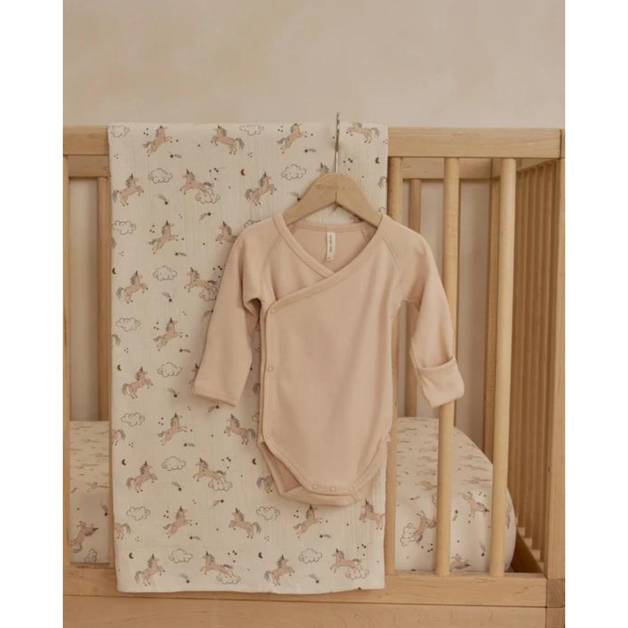 QUINCY MAE Side Snap Bodysuit - Shell