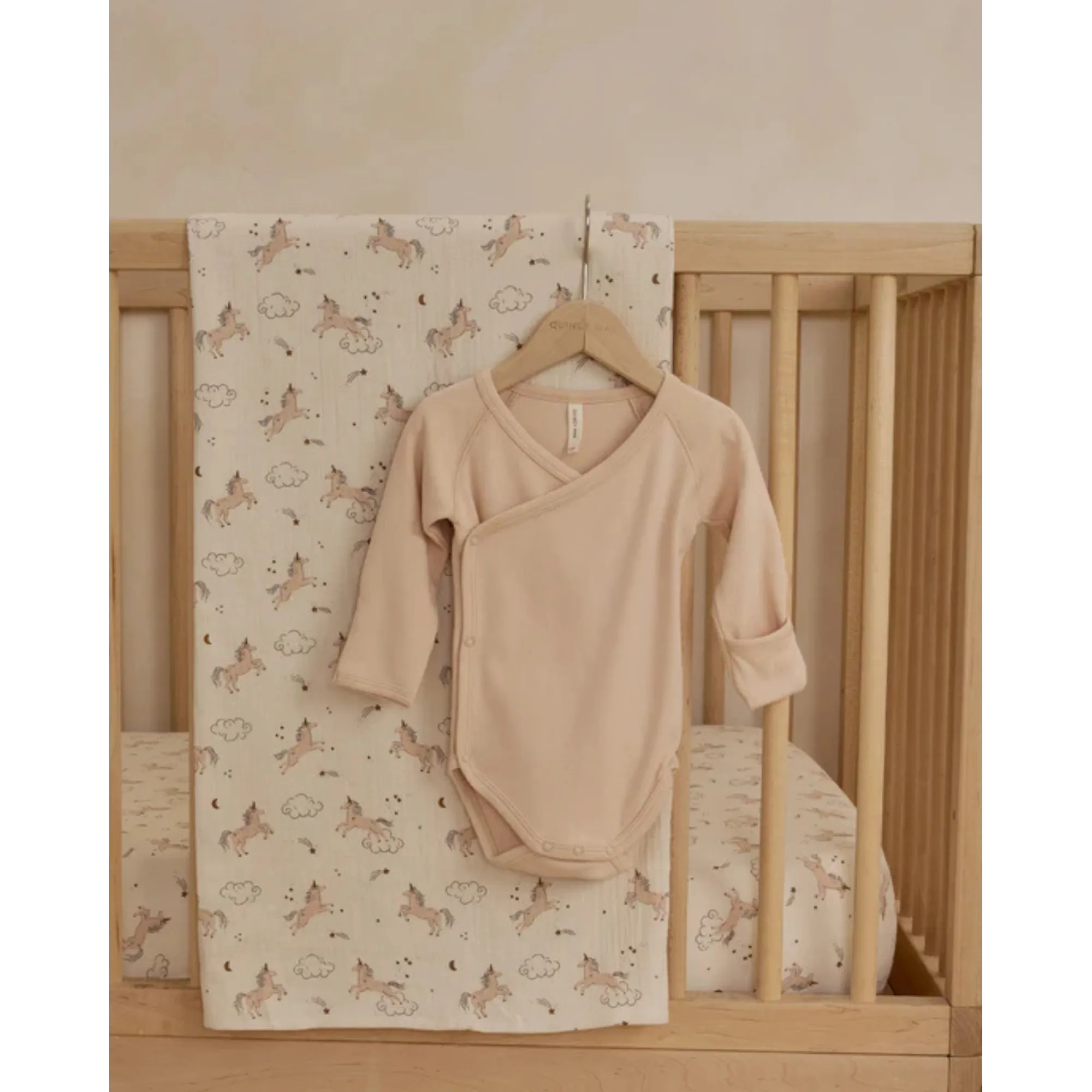 QUINCY MAE Side Snap Bodysuit - Shell