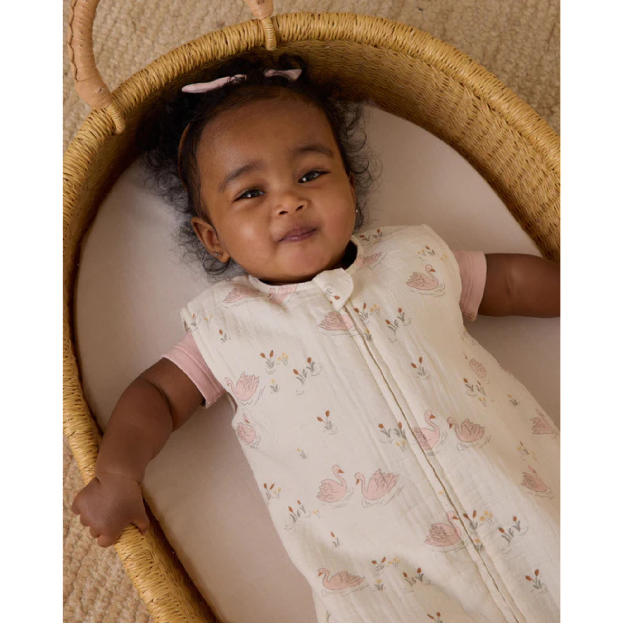 QUINCY MAE Sleep Bag 0-6m - Swans