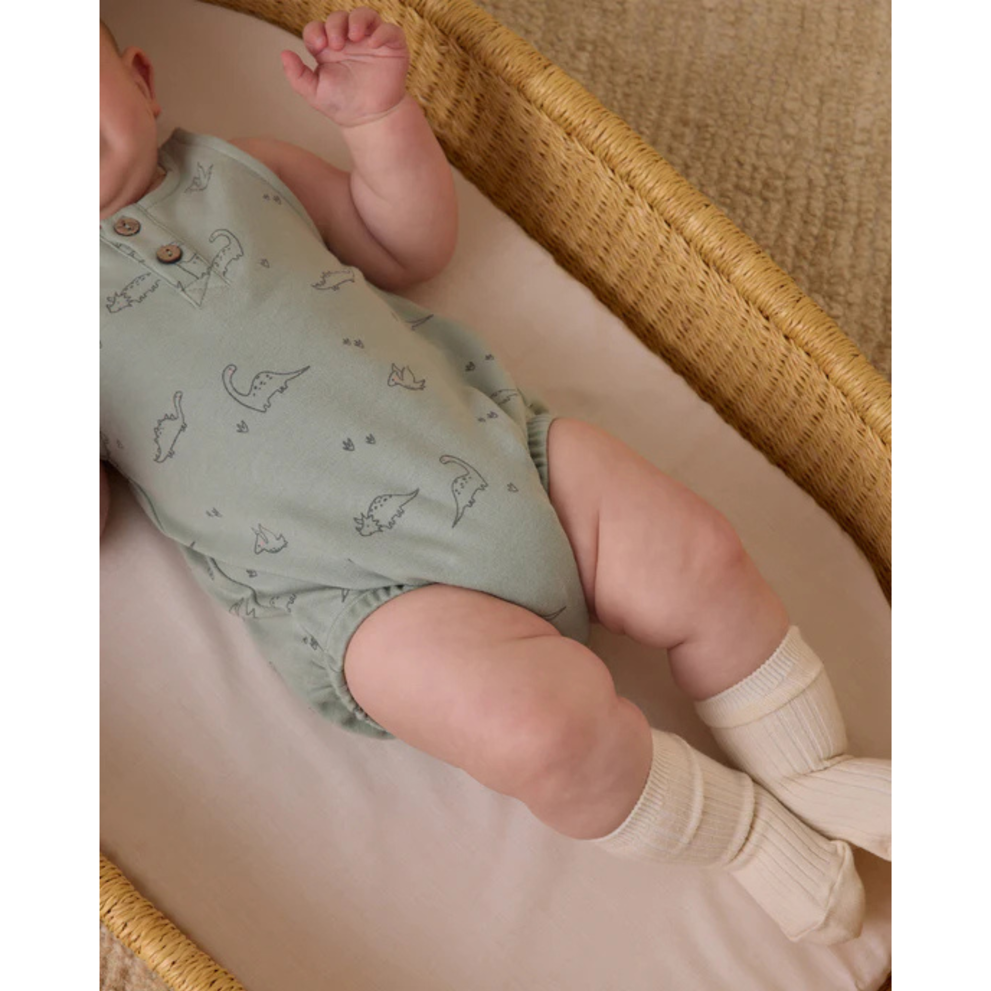 QUINCY MAE Sleeveless Bubble Romper - Dino