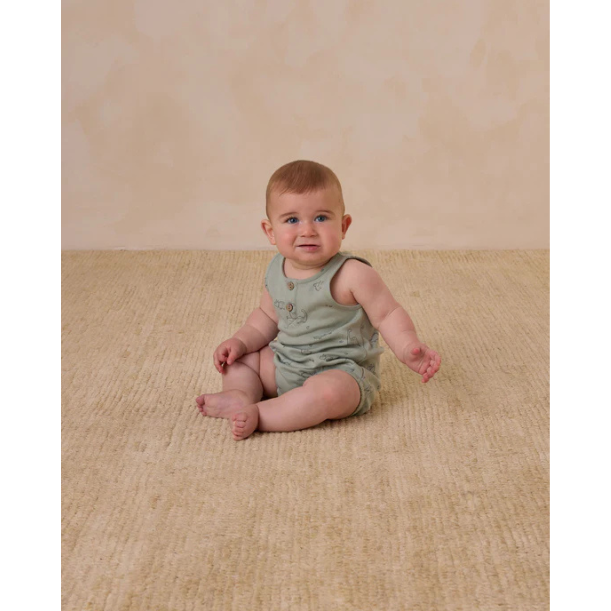 QUINCY MAE Sleeveless Bubble Romper - Dino