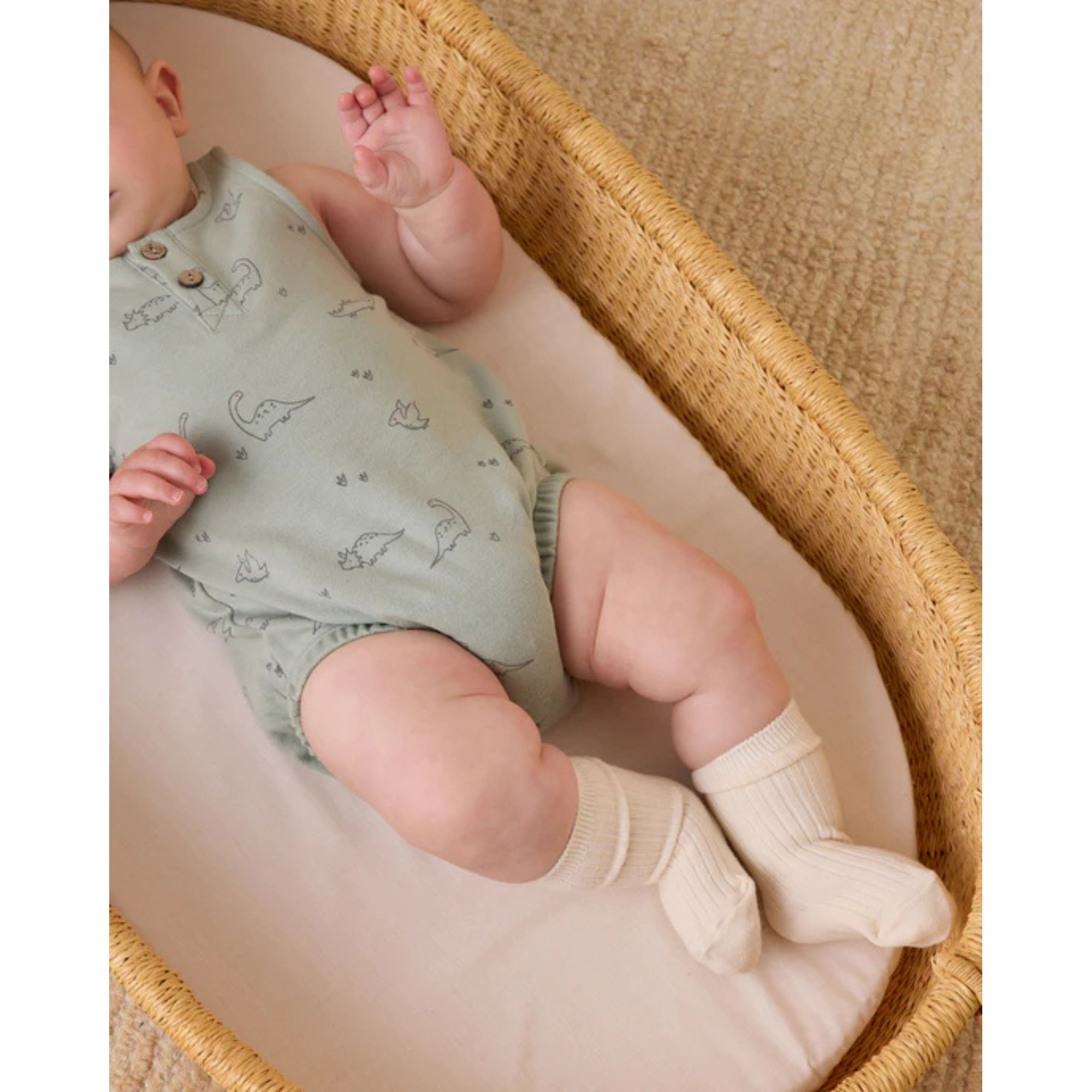 QUINCY MAE Sleeveless Bubble Romper - Dino