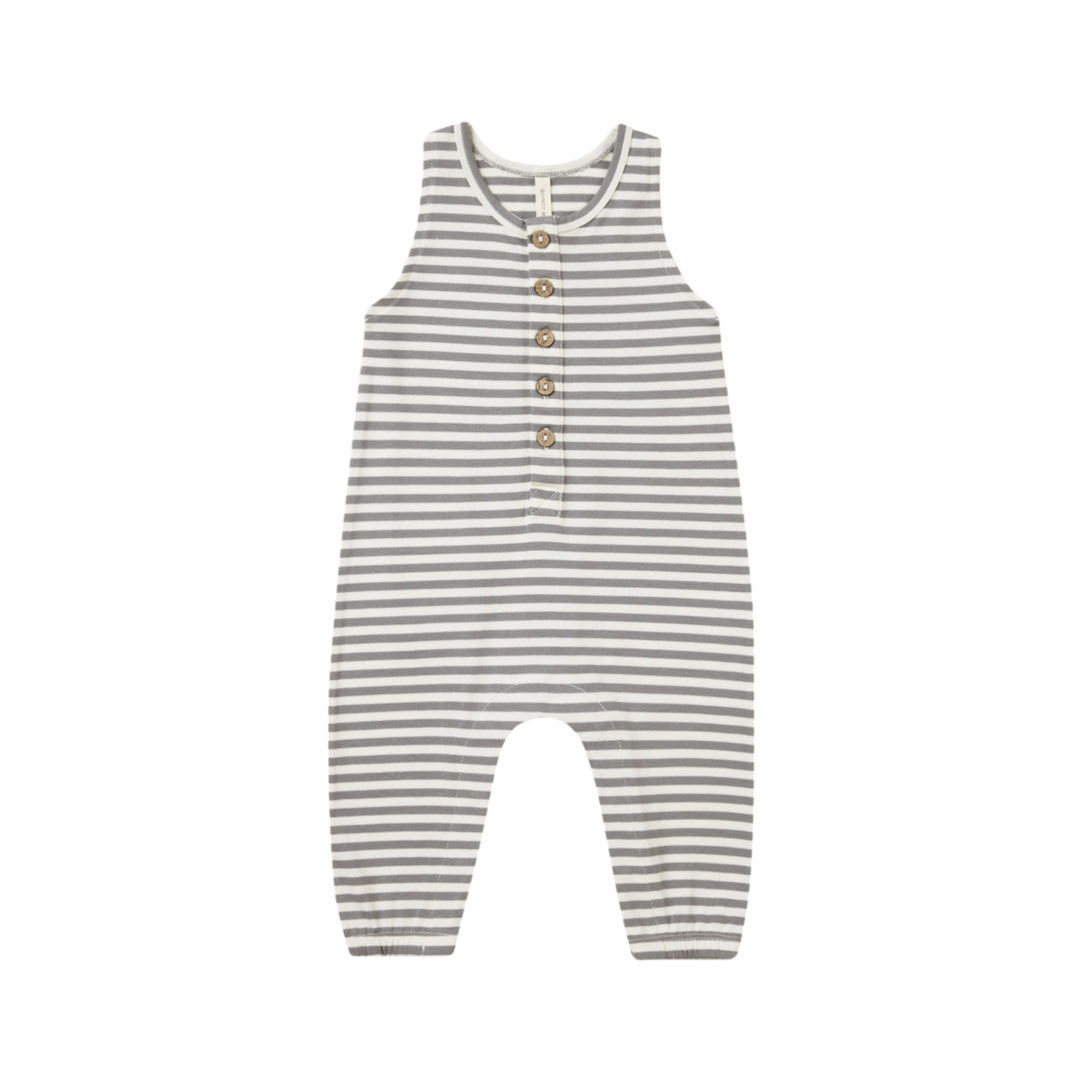 QUINCY MAE Sleeveless Jumpsuit - Lagoon Stripe