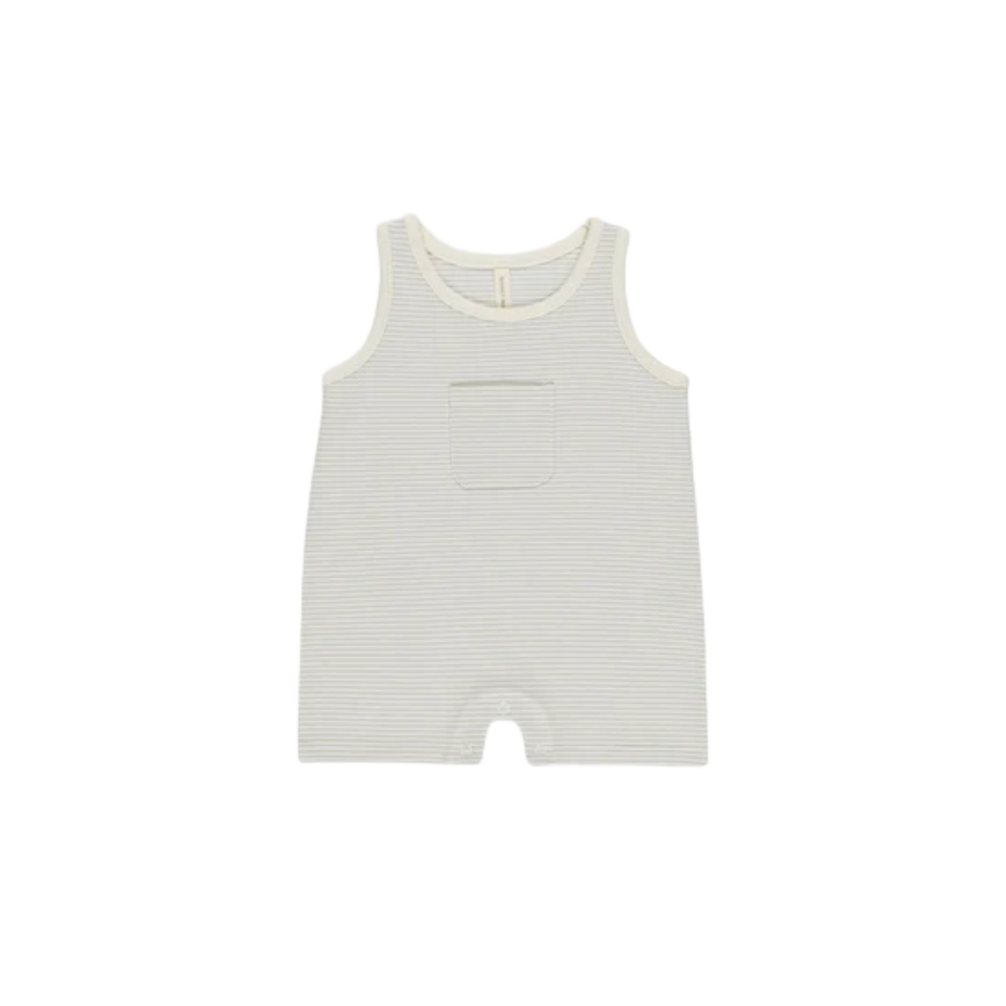 QUINCY MAE Sleeveless One-Piece - Sky Micro Stripe