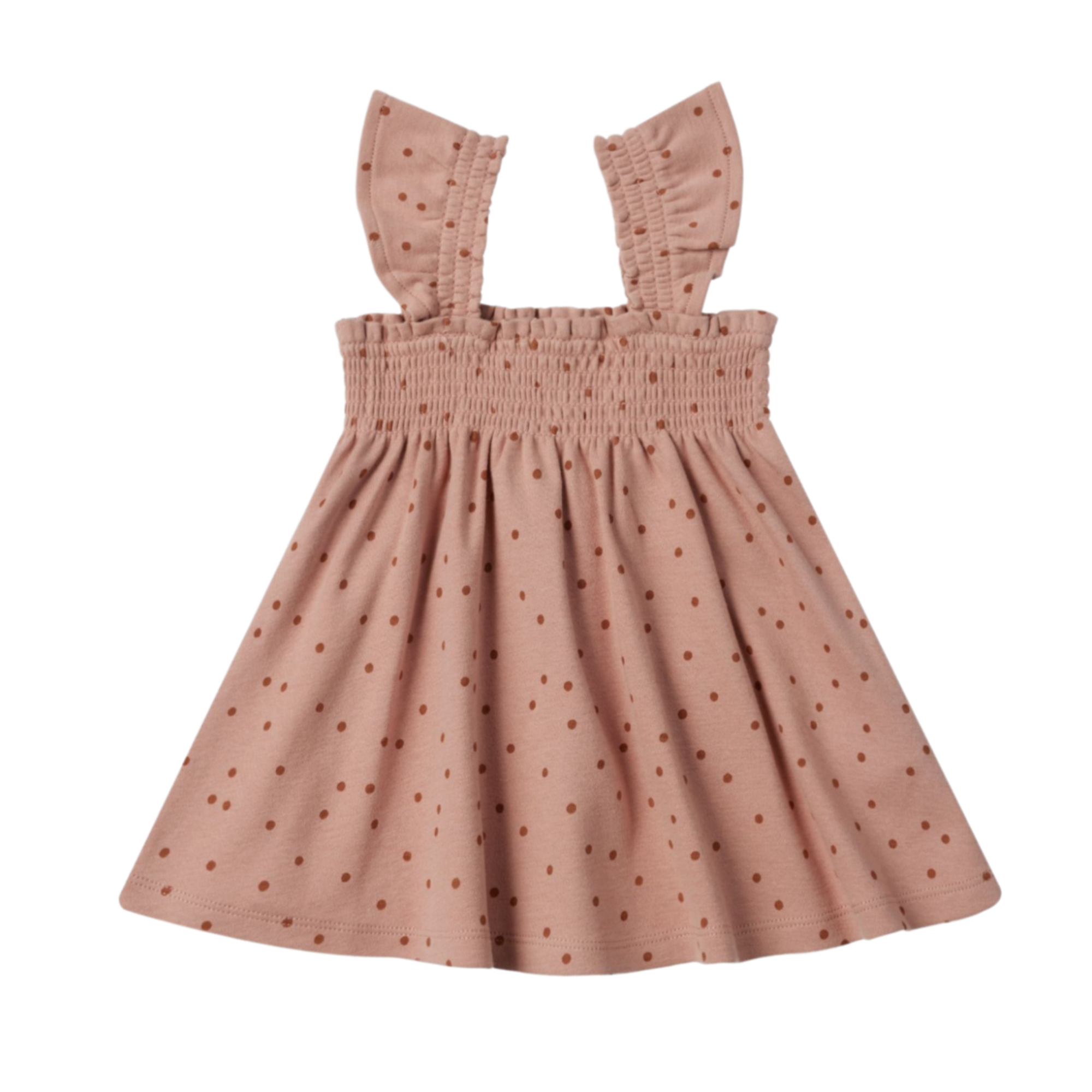 Robe en jersey à smocks QUINCY MAE - Pois