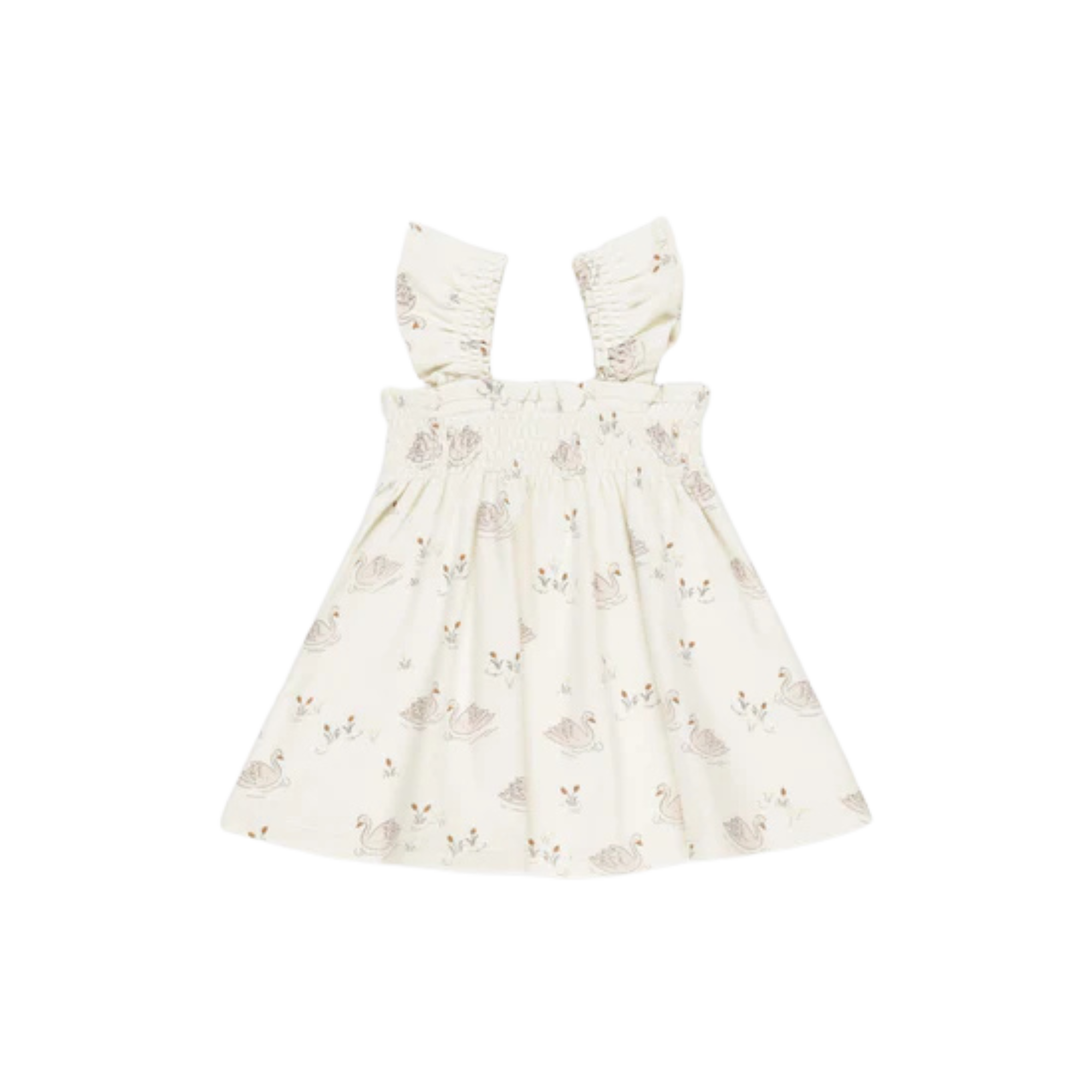 QUINCY MAE Smocked Jersey Dress - Swans