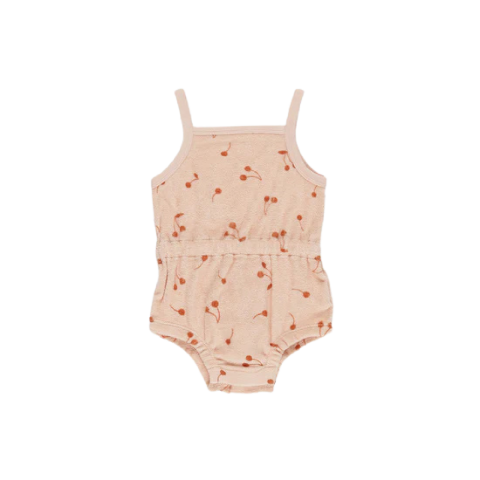 QUINCY MAE Terry Cinch Romper  - Cherries