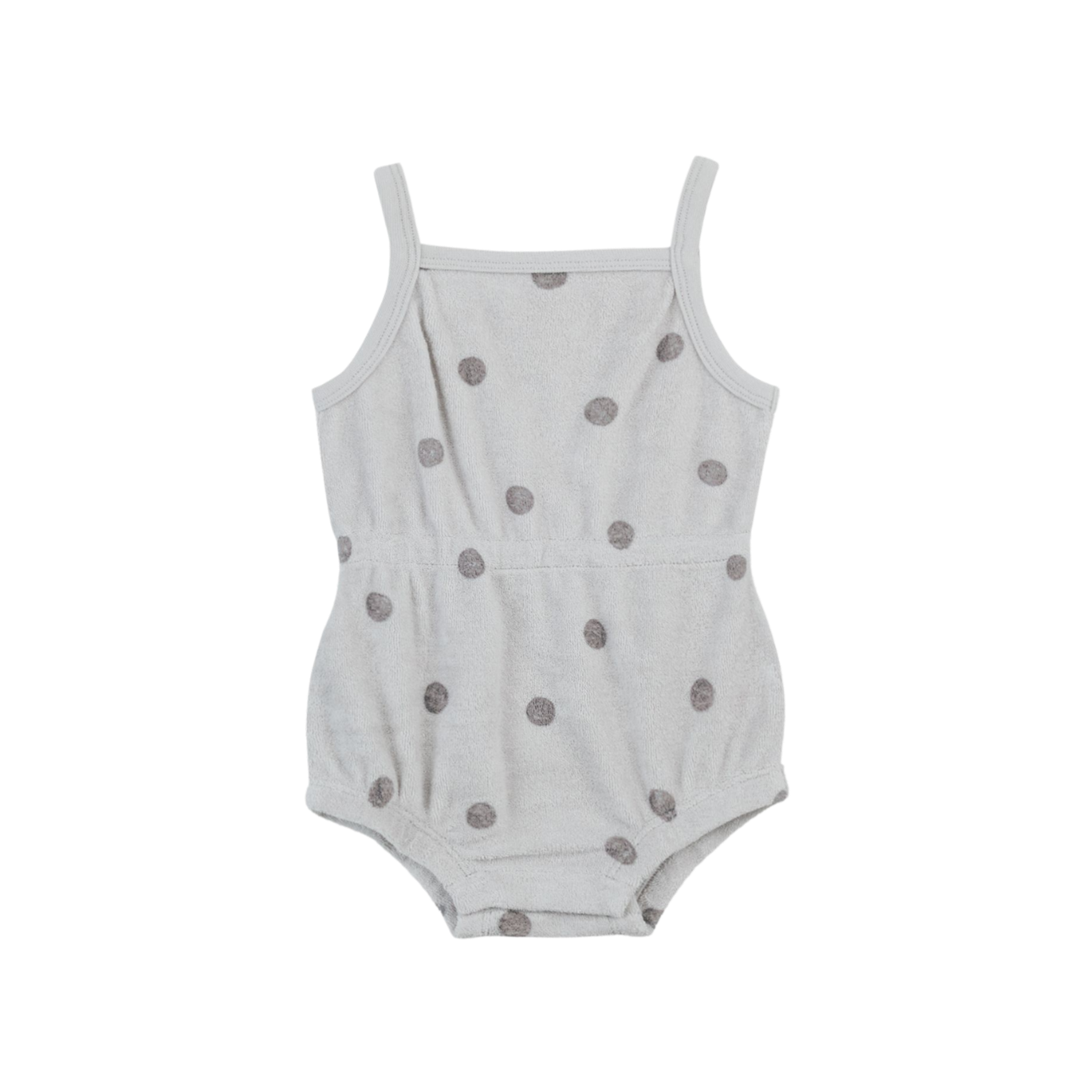 QUINCY MAE Terry Cinch Romper - Polka Dot